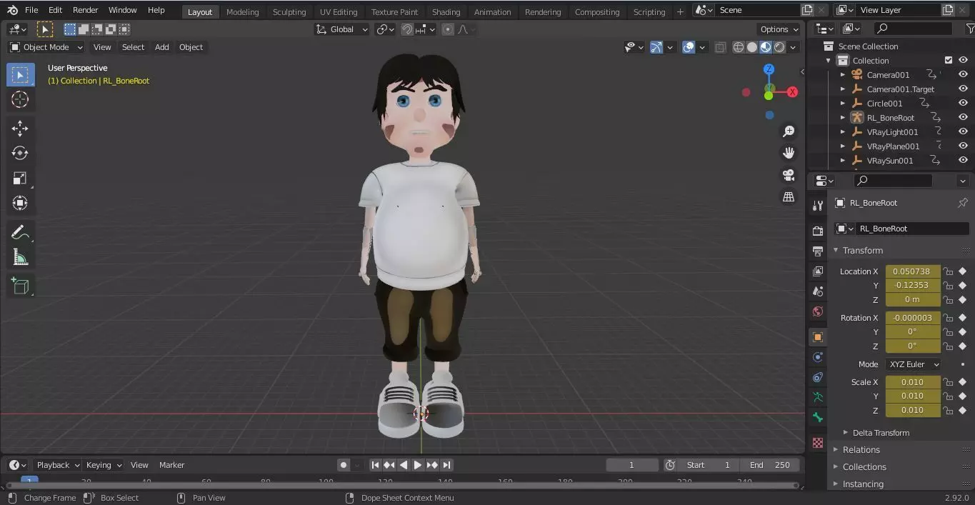 Character Lizo Rigged  Low-poly 3D model_14