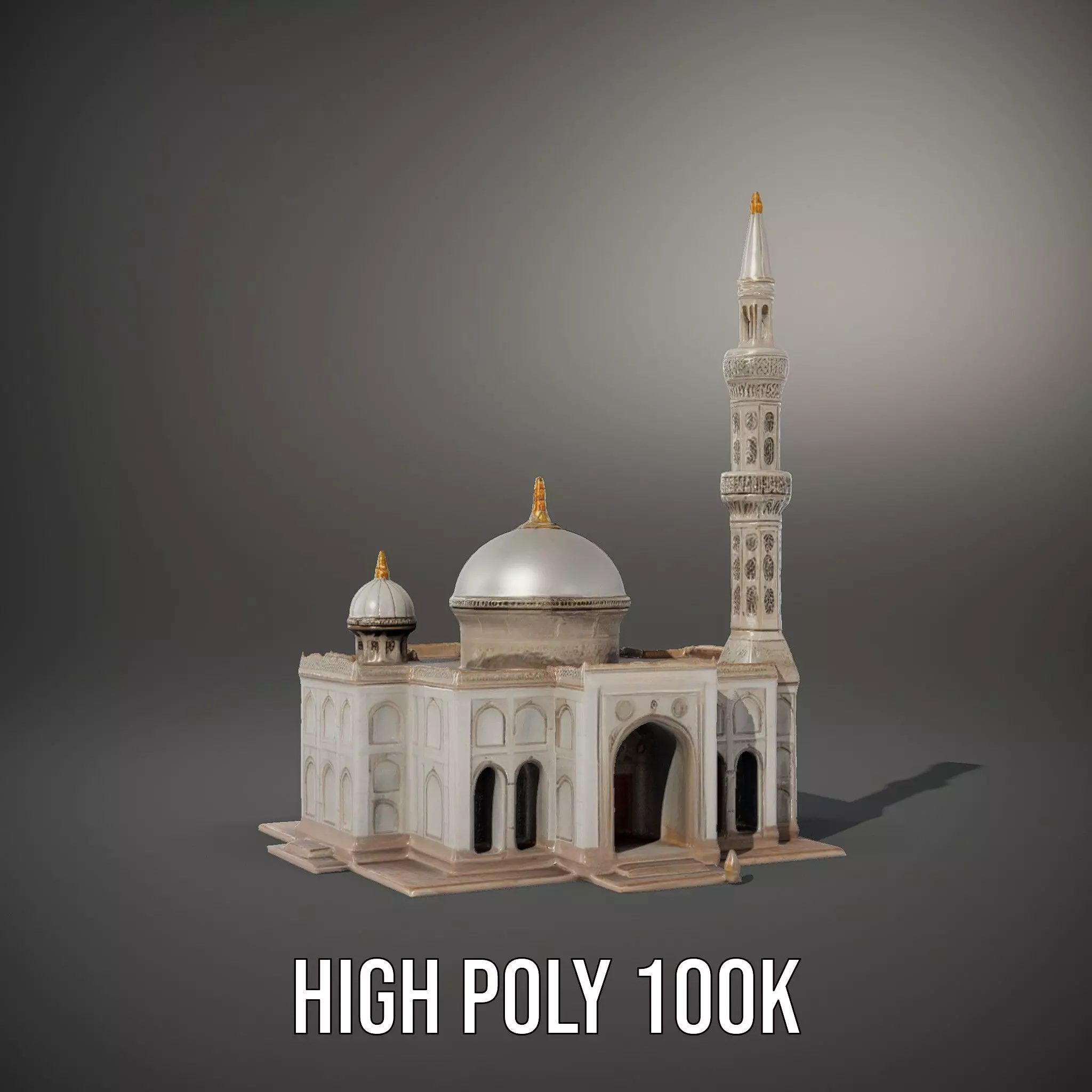 Ornate Mosque model pack Low-poly 3D model_8