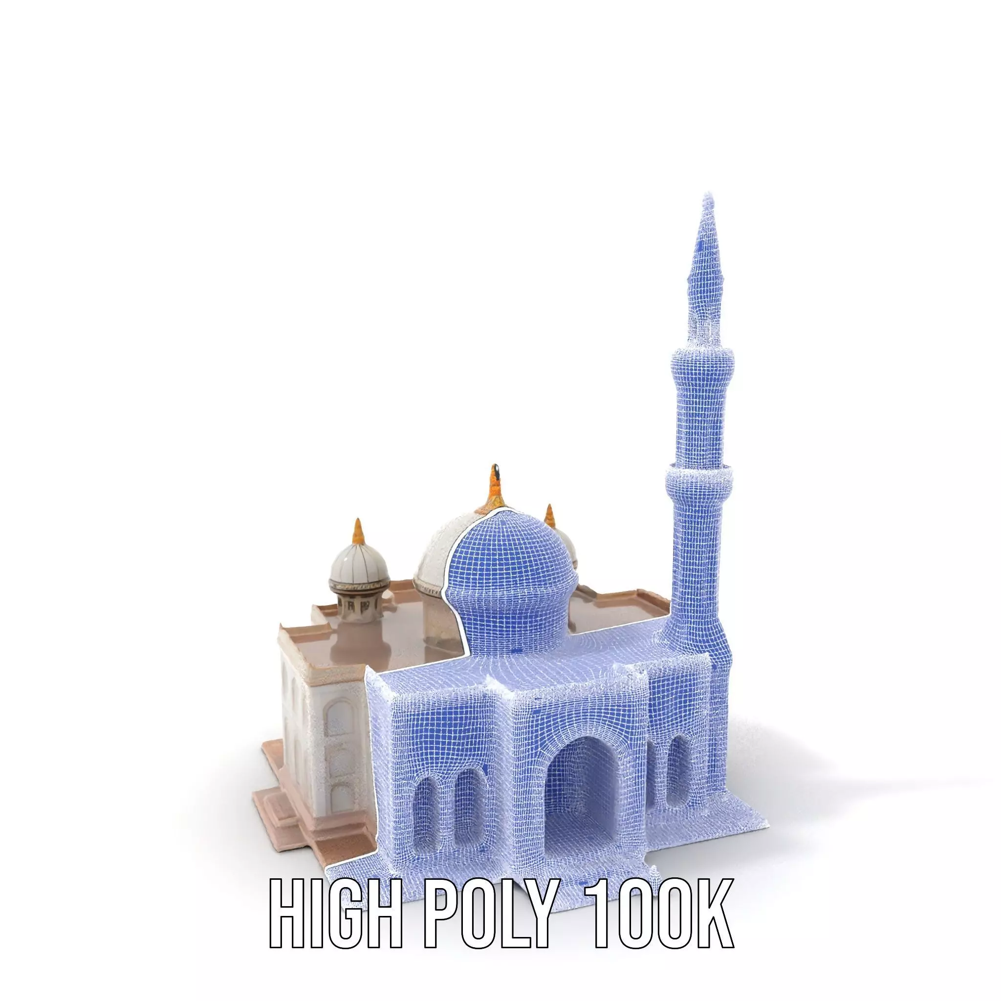 Ornate Mosque model pack Low-poly 3D model_4