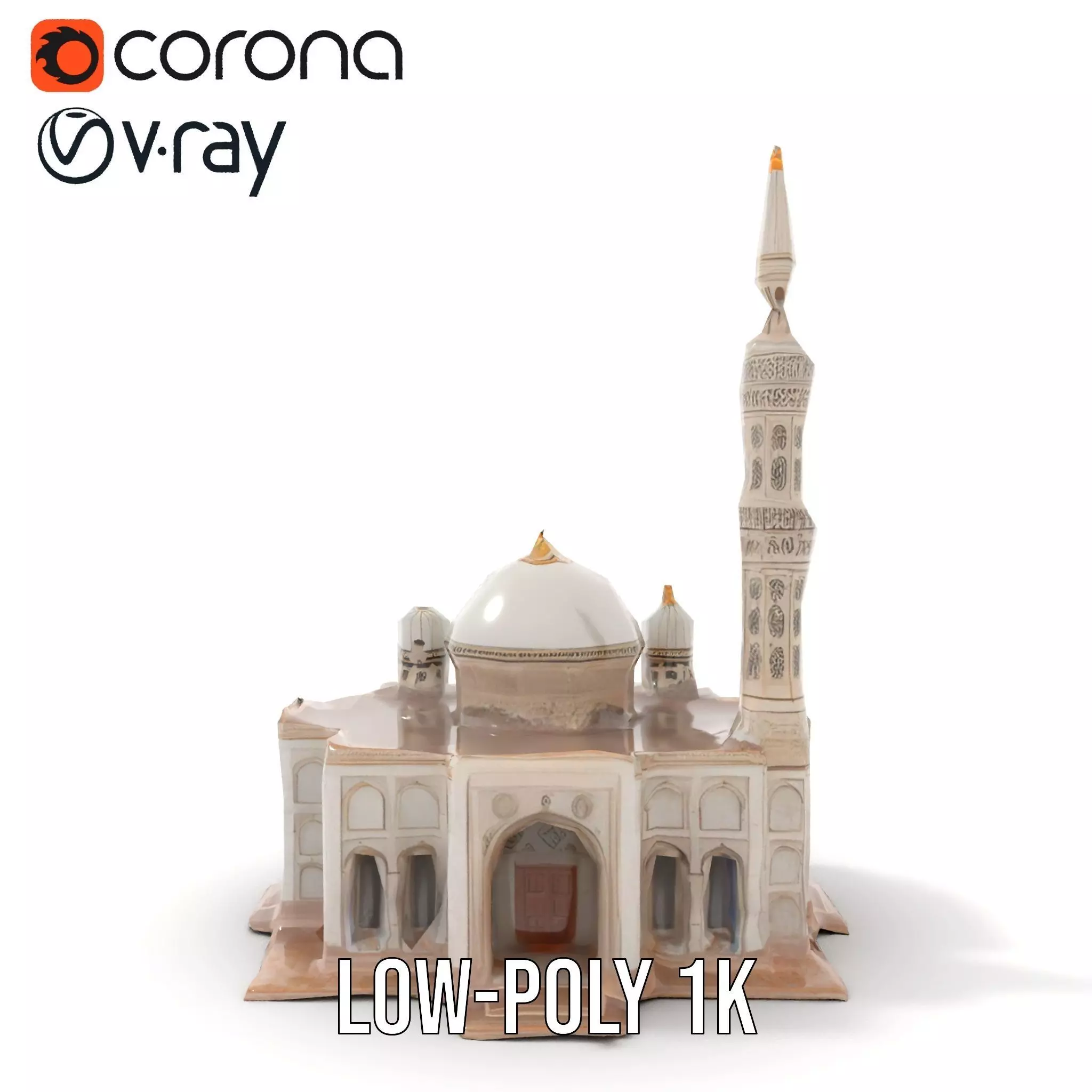 Ornate Mosque model pack Low-poly 3D model_23