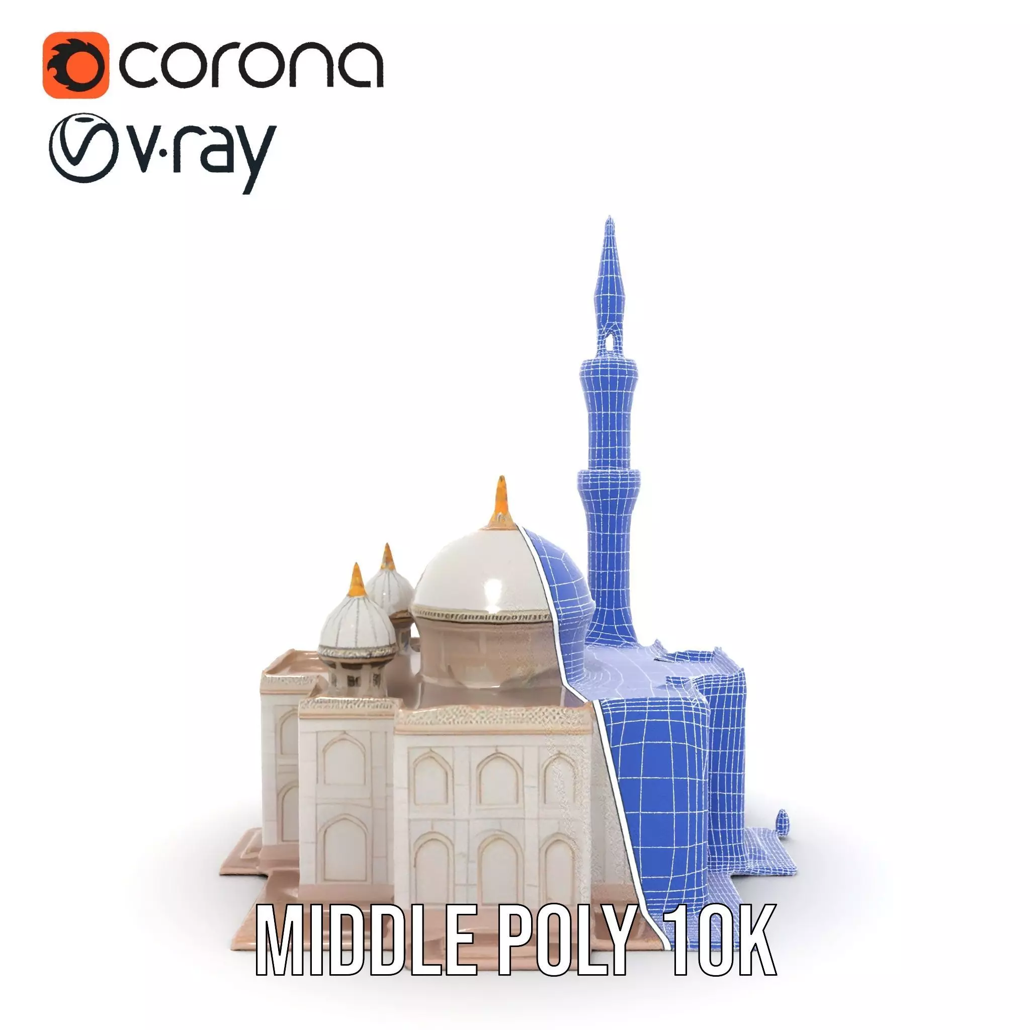 Ornate Mosque model pack Low-poly 3D model_30