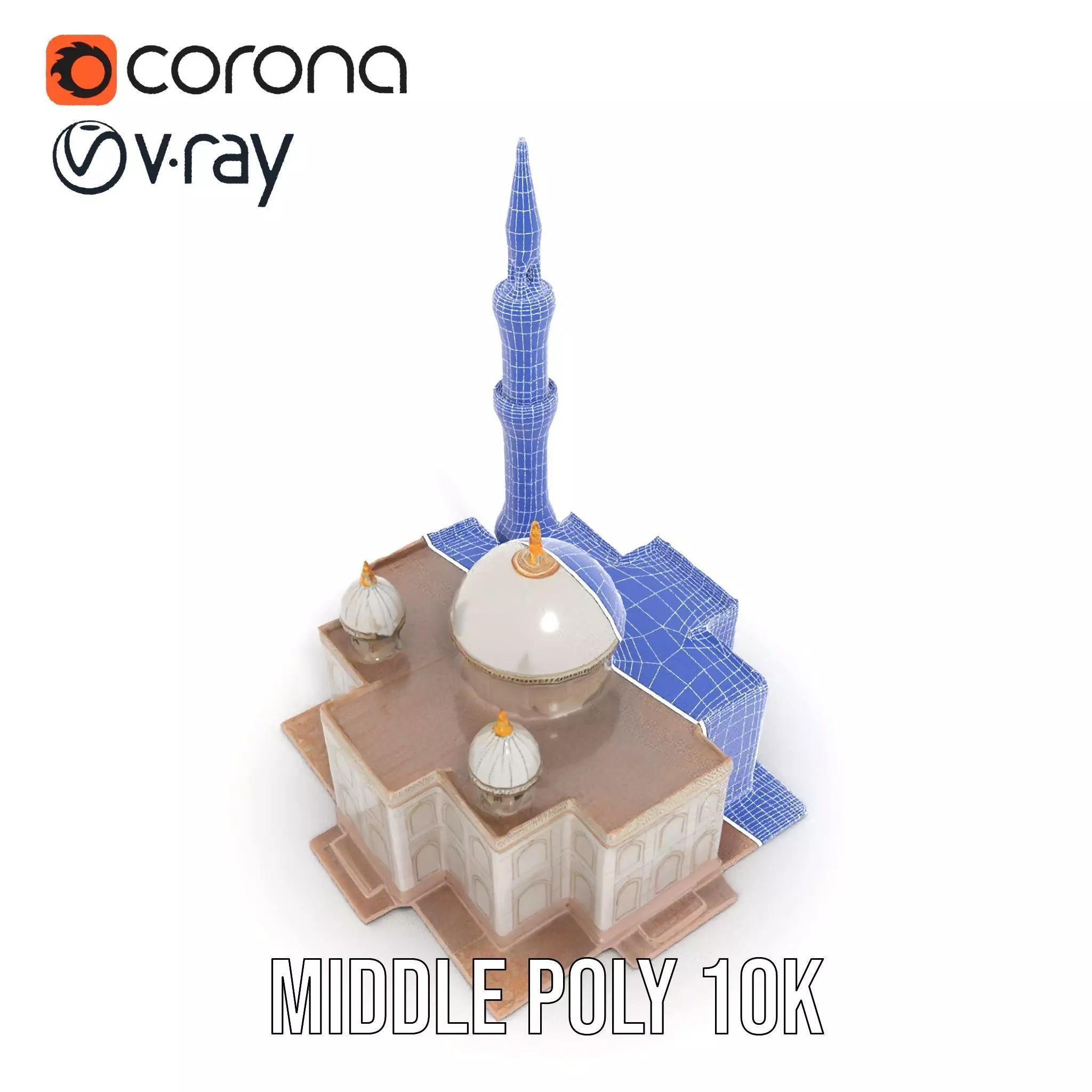 Ornate Mosque model pack Low-poly 3D model_22