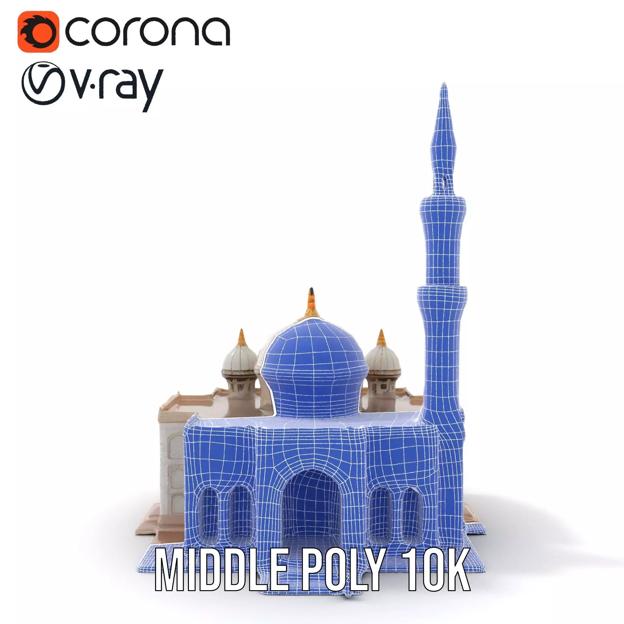 Ornate Mosque model pack Low-poly 3D model_27