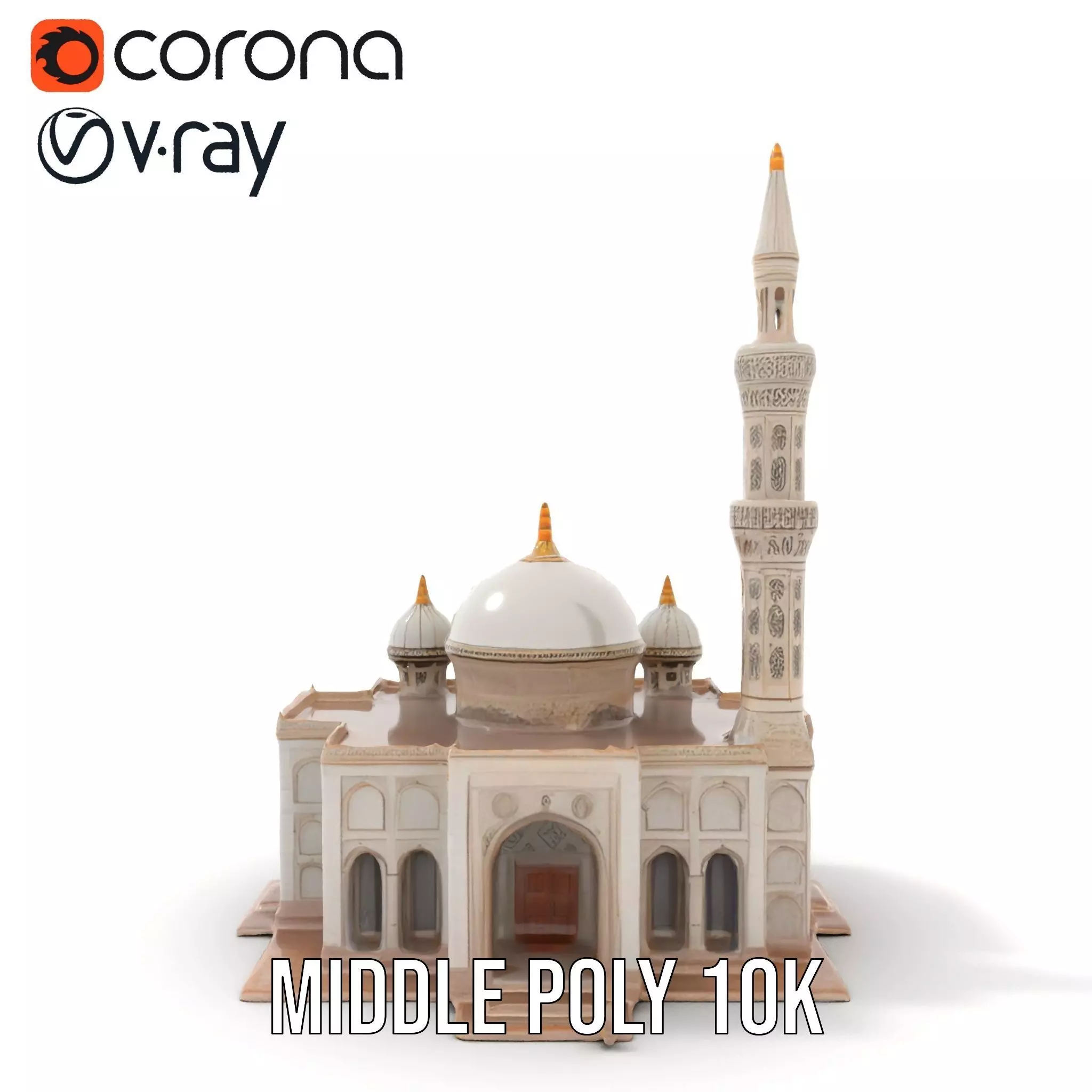 Ornate Mosque model pack Low-poly 3D model_11