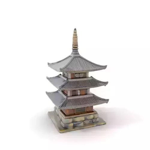 Traditional Pagoda Architecture model pack