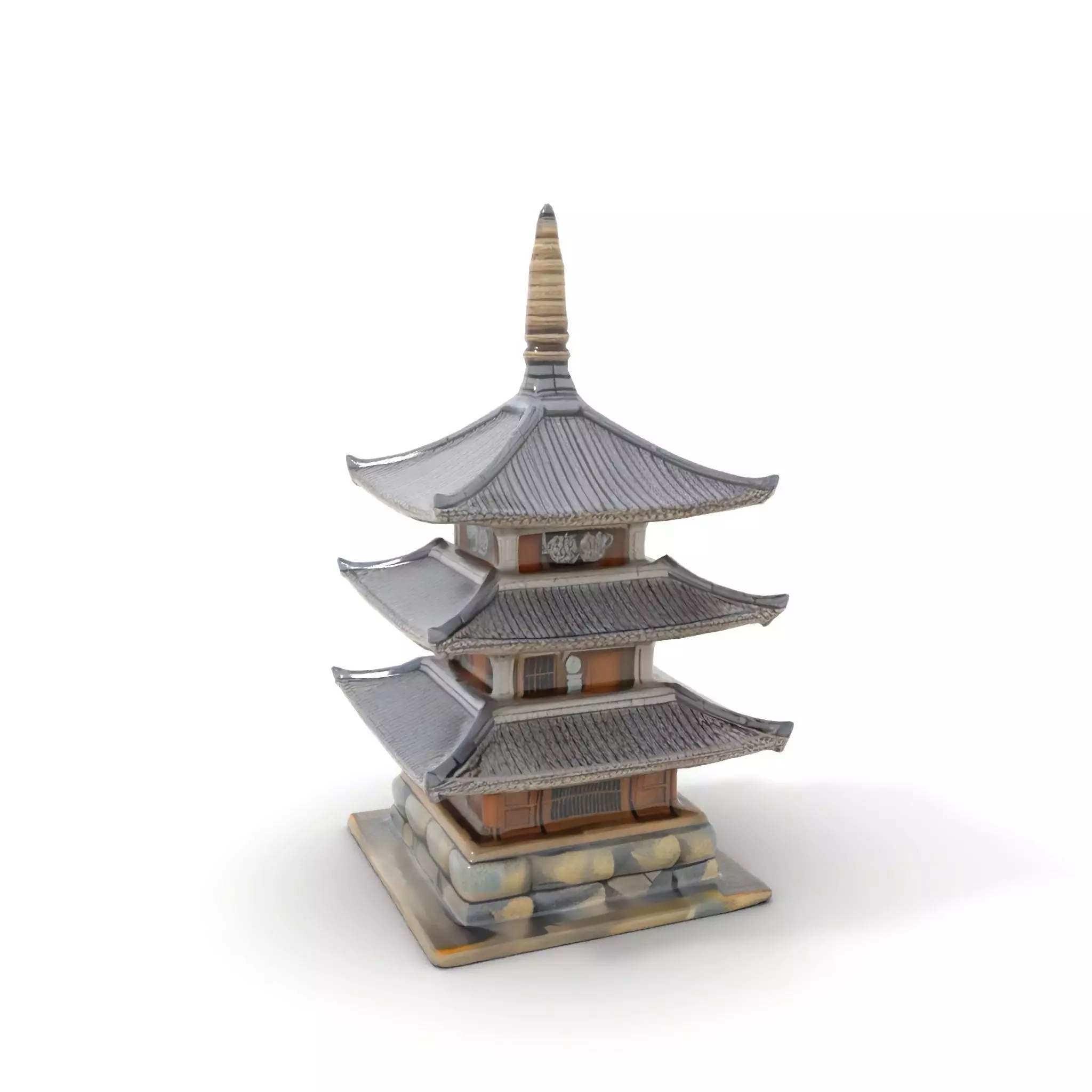 Traditional Pagoda Architecture model pack Low-poly 3D model_6