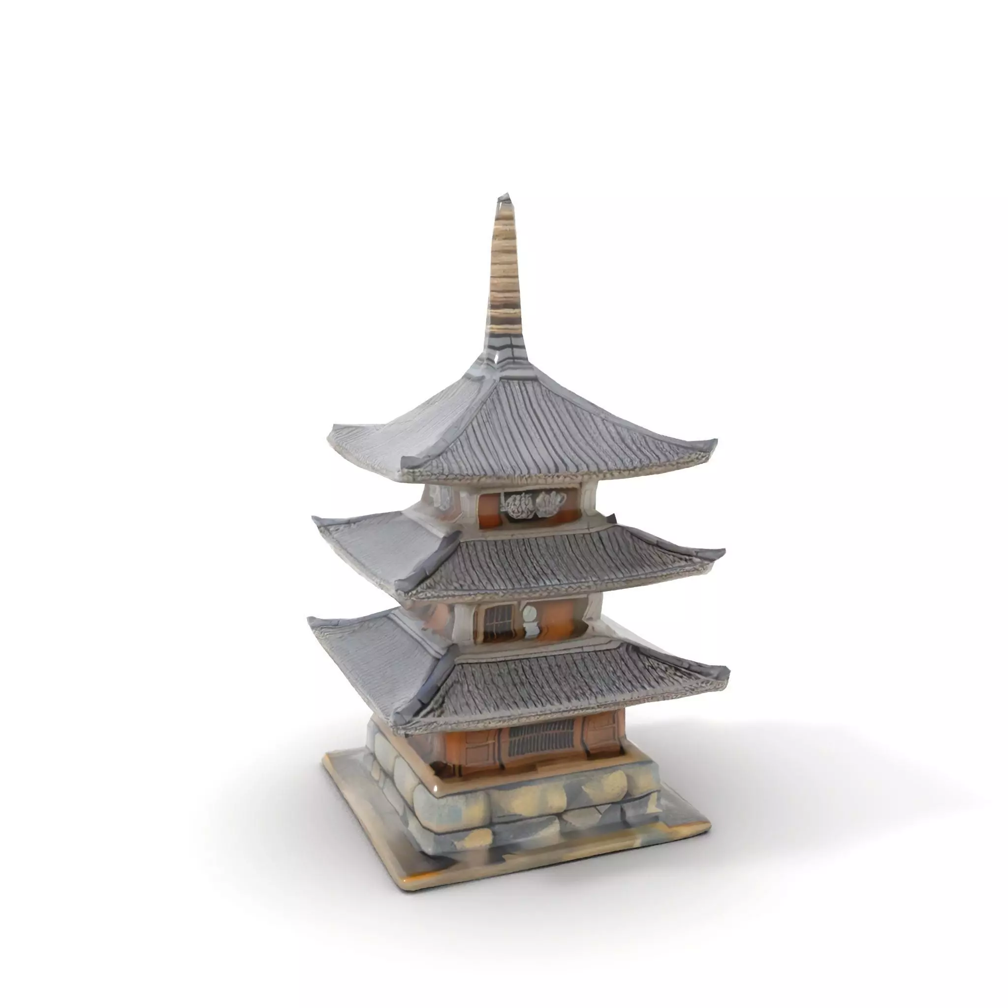 Traditional Pagoda Architecture model pack Low-poly 3D model_9
