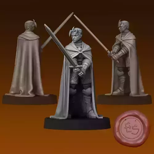 Male Knight - Final Fantasy Tactics - 32mm Miniature