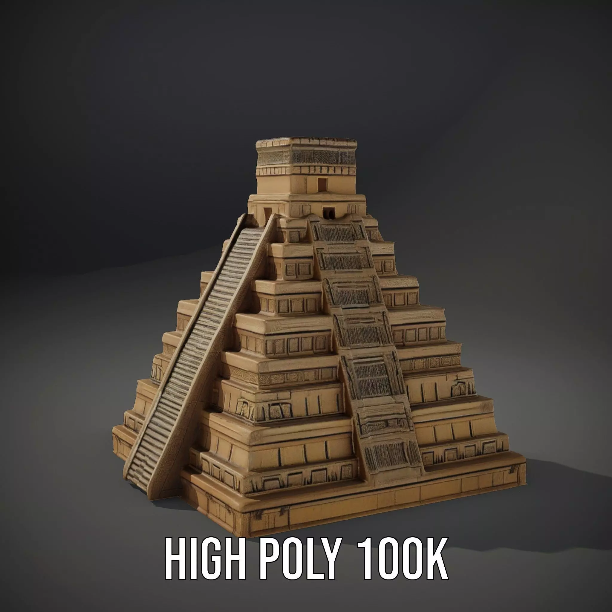 Ancient Stone Pyramid model pack Low-poly 3D model_10