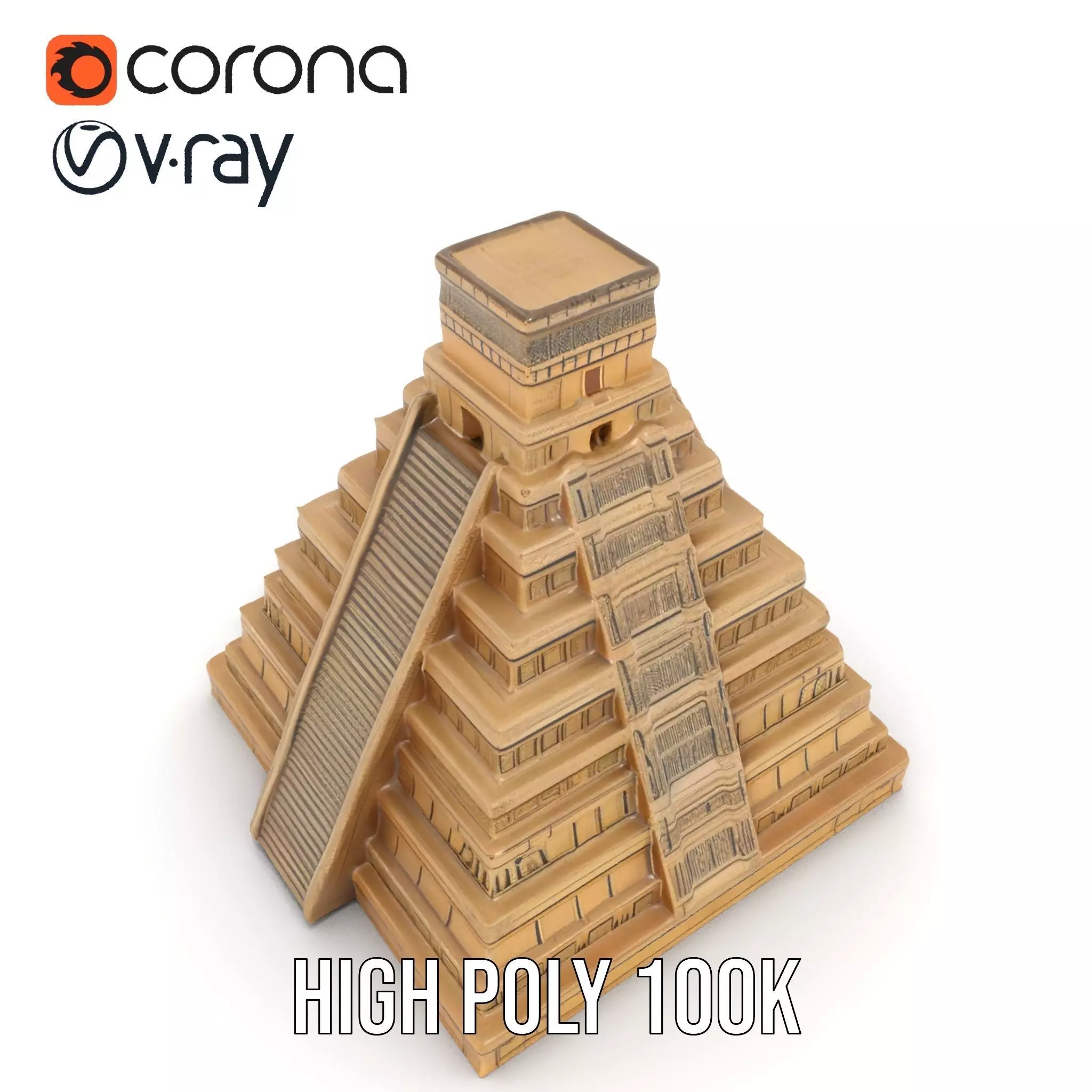 Ancient Stone Pyramid model pack Low-poly 3D model_20