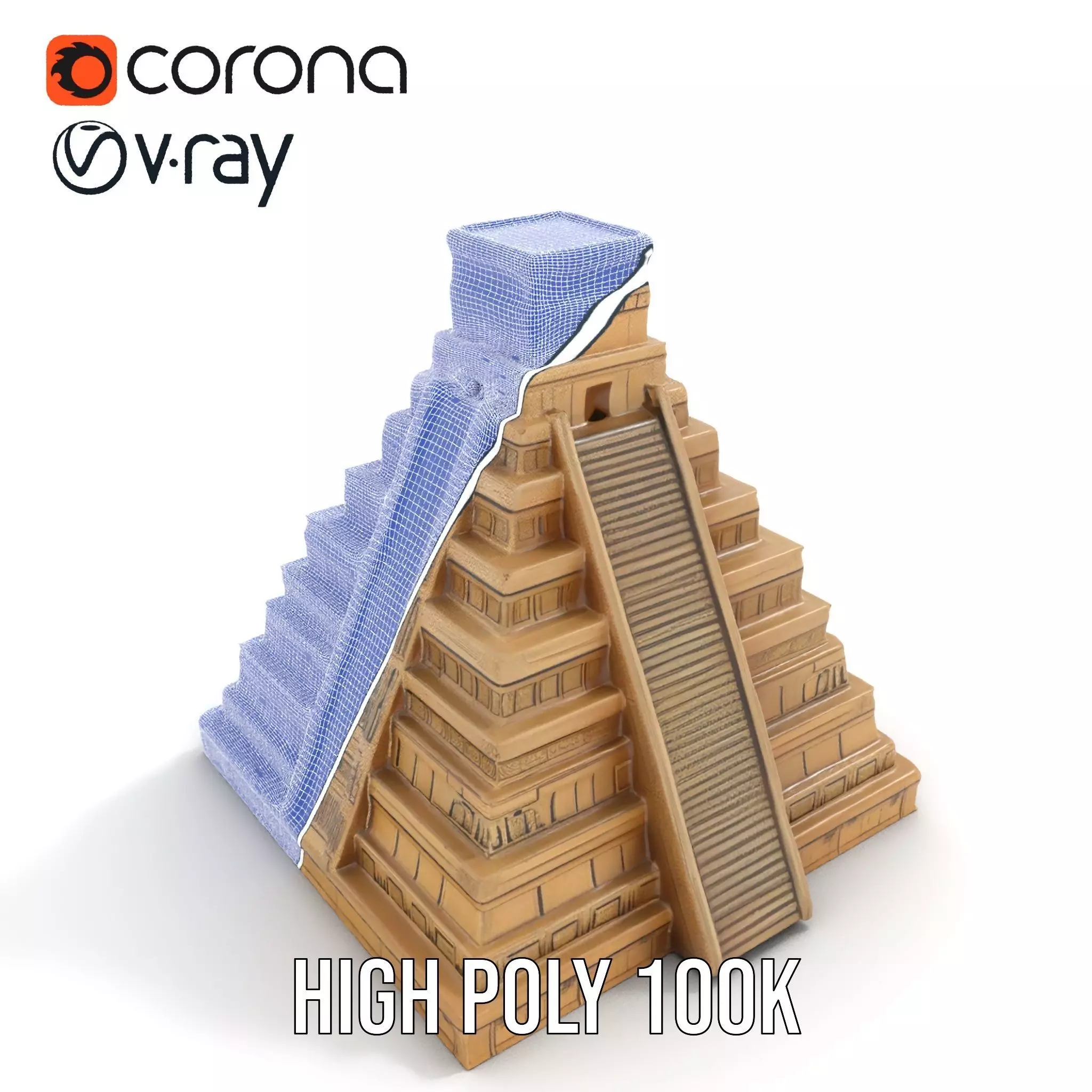 Ancient Stone Pyramid model pack Low-poly 3D model_31