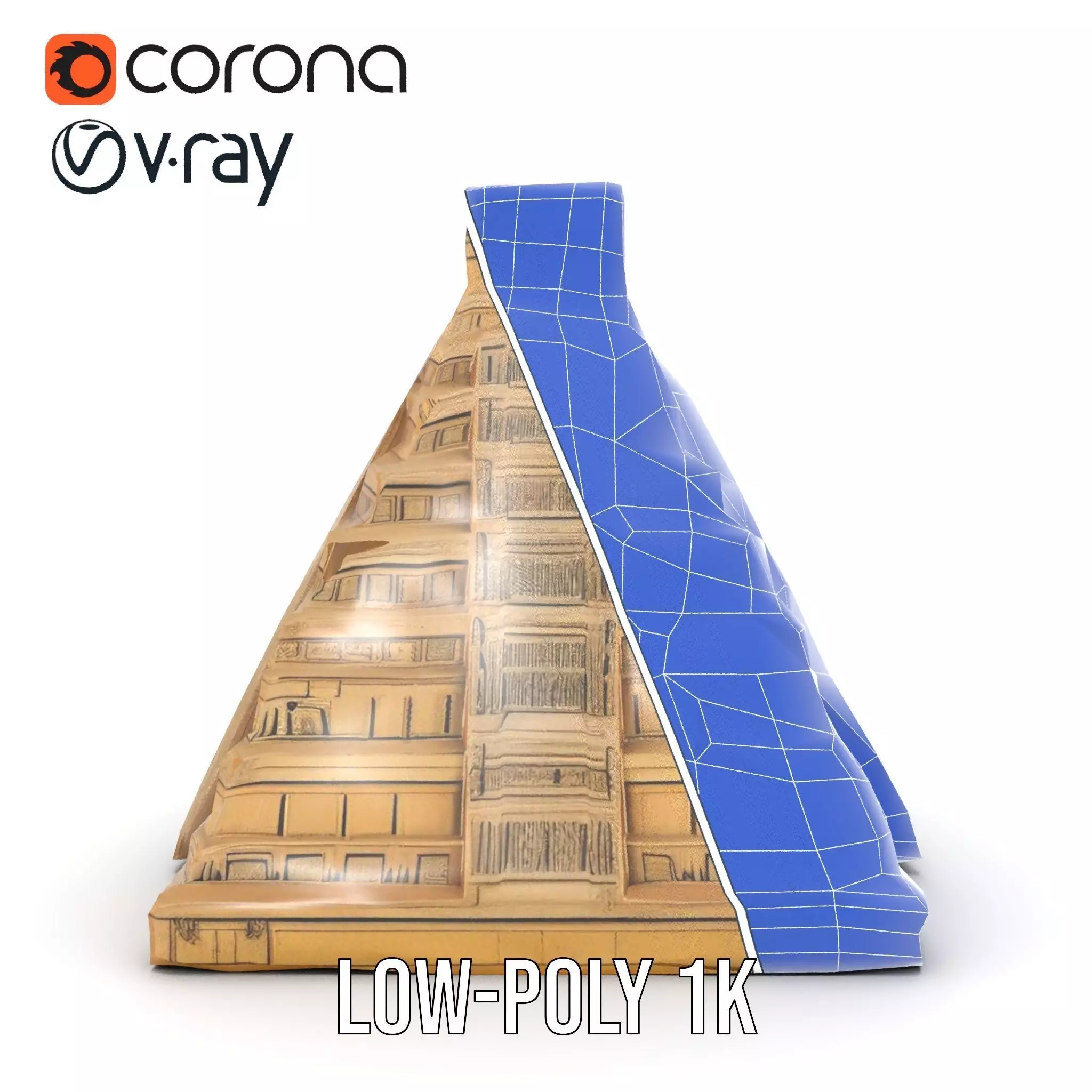 Ancient Stone Pyramid model pack Low-poly 3D model_19