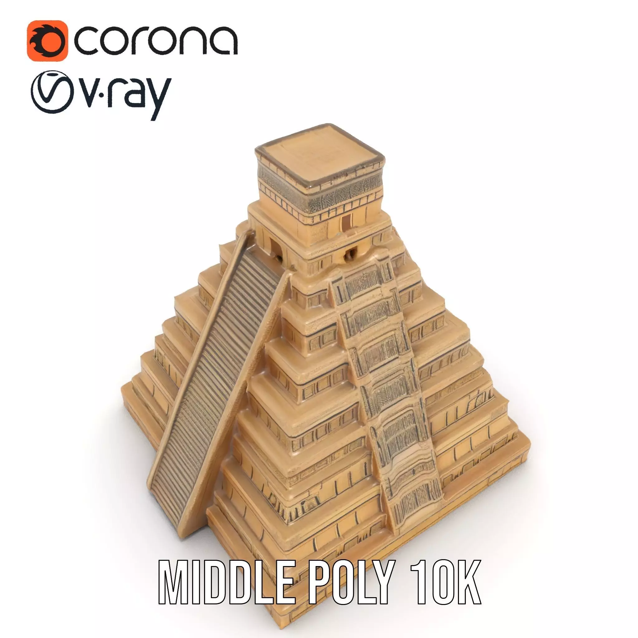 Ancient Stone Pyramid model pack Low-poly 3D model_11
