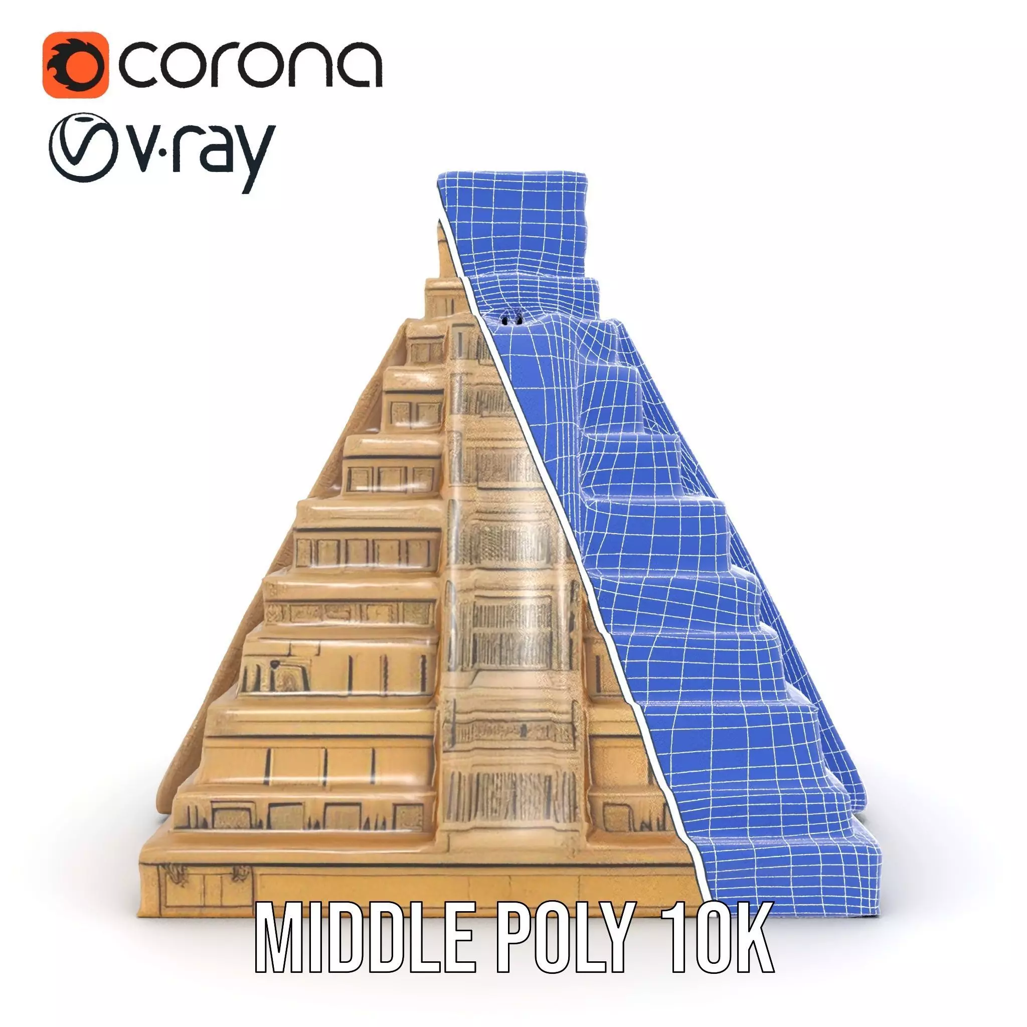 Ancient Stone Pyramid model pack Low-poly 3D model_16