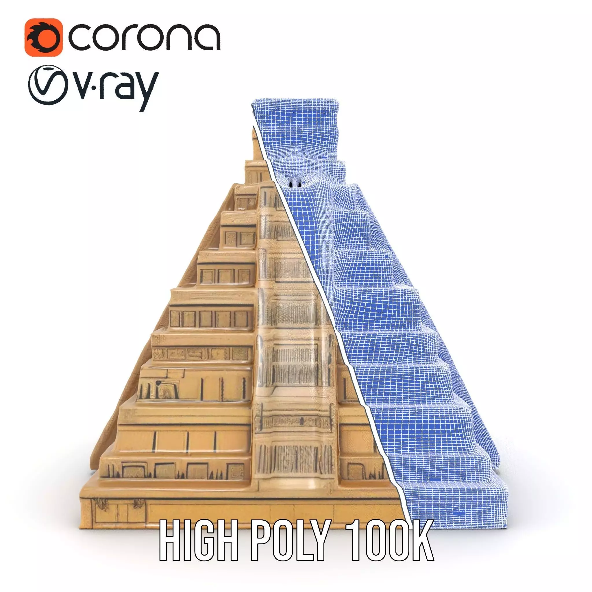 Ancient Stone Pyramid model pack Low-poly 3D model_33