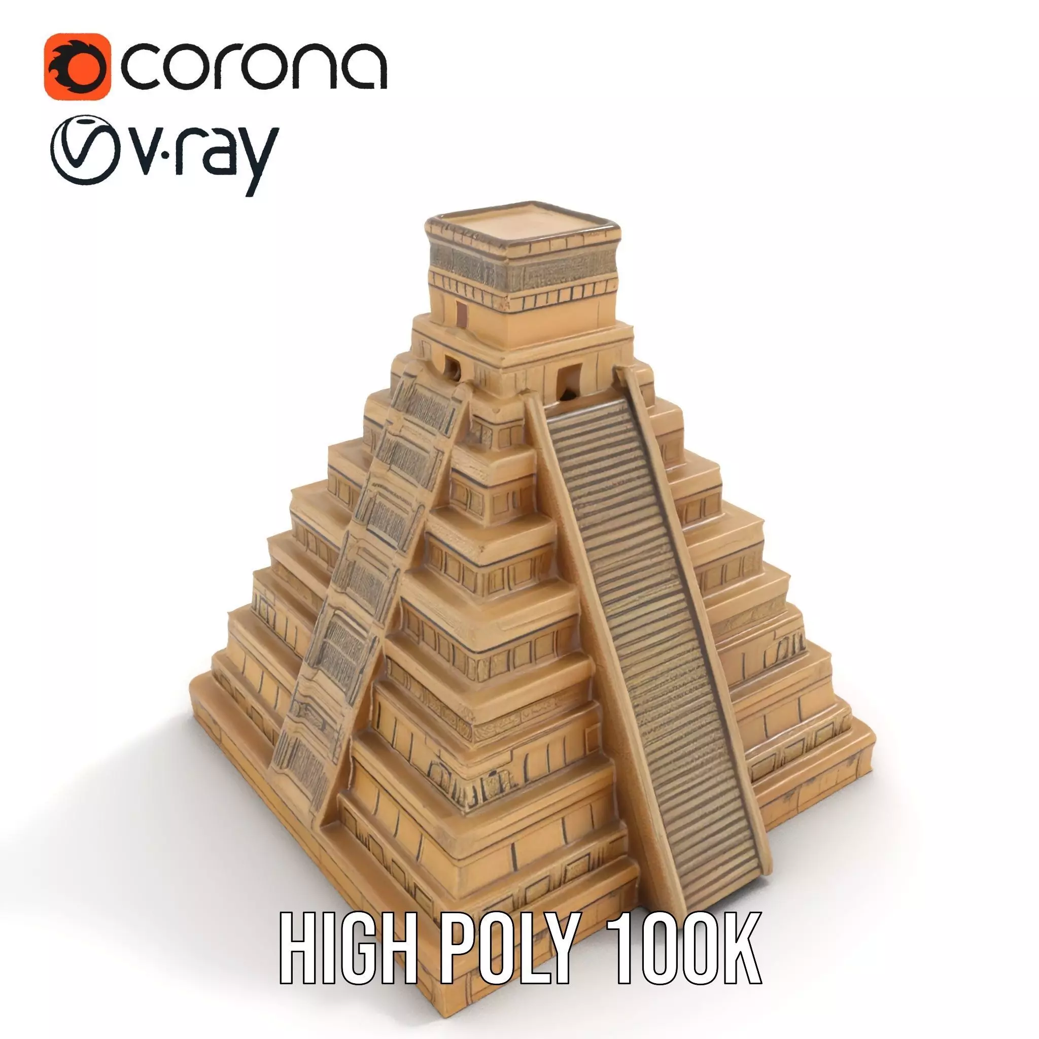 Ancient Stone Pyramid model pack Low-poly 3D model_15