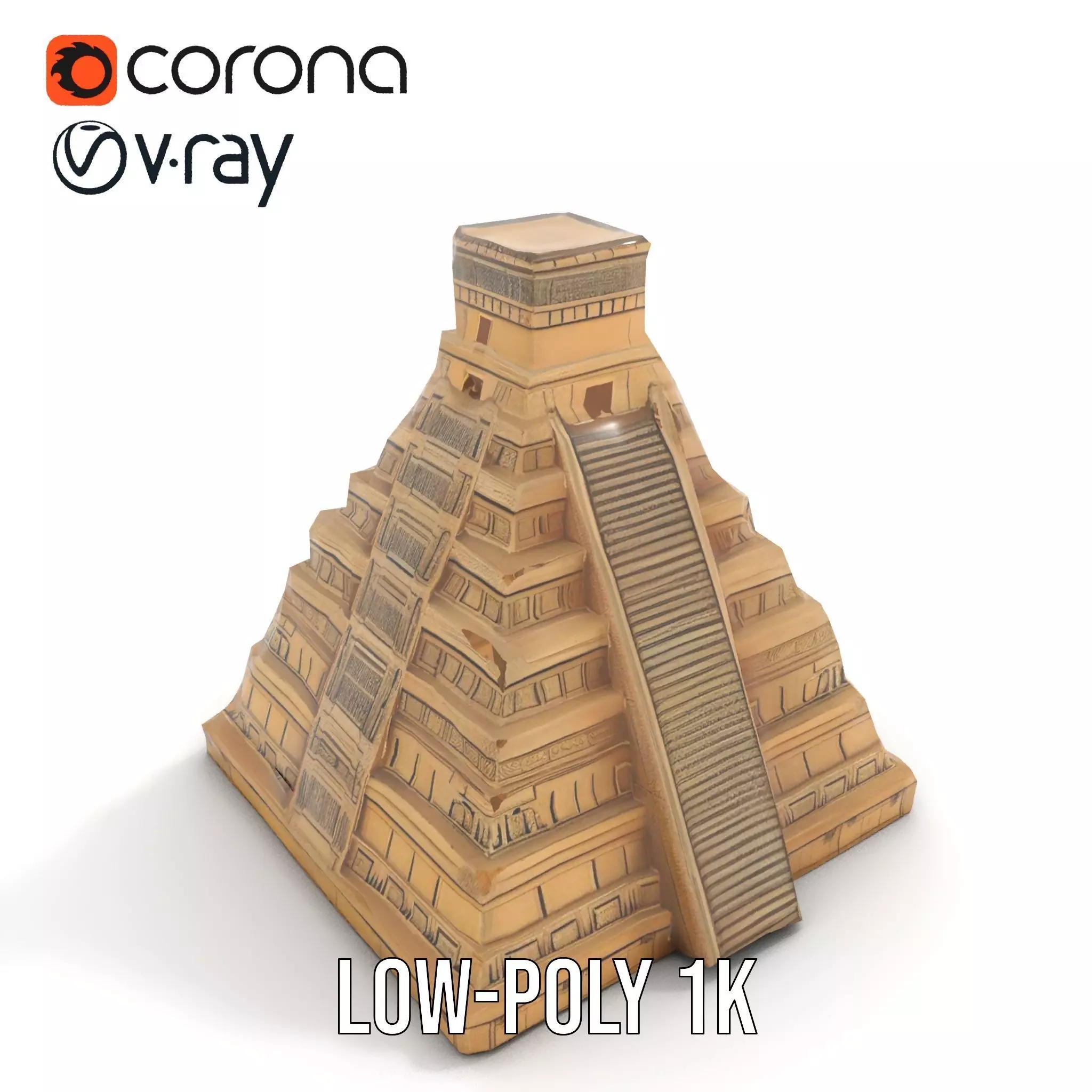 Ancient Stone Pyramid model pack Low-poly 3D model_22