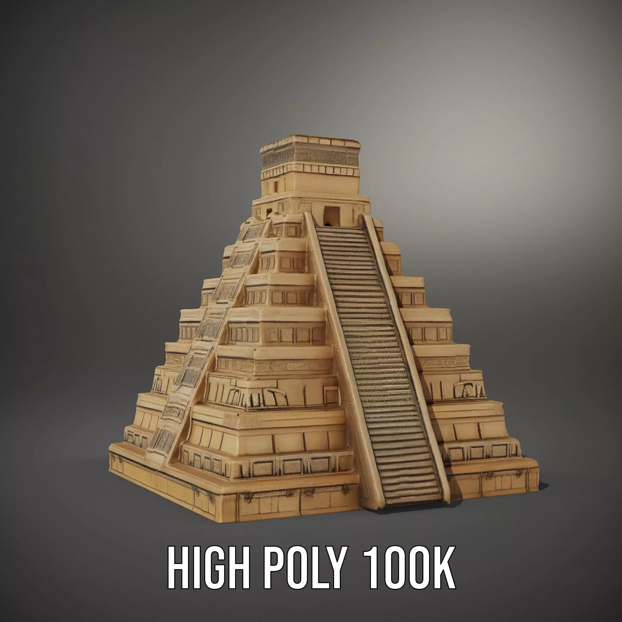 Ancient Stone Pyramid model pack Low-poly 3D model_8