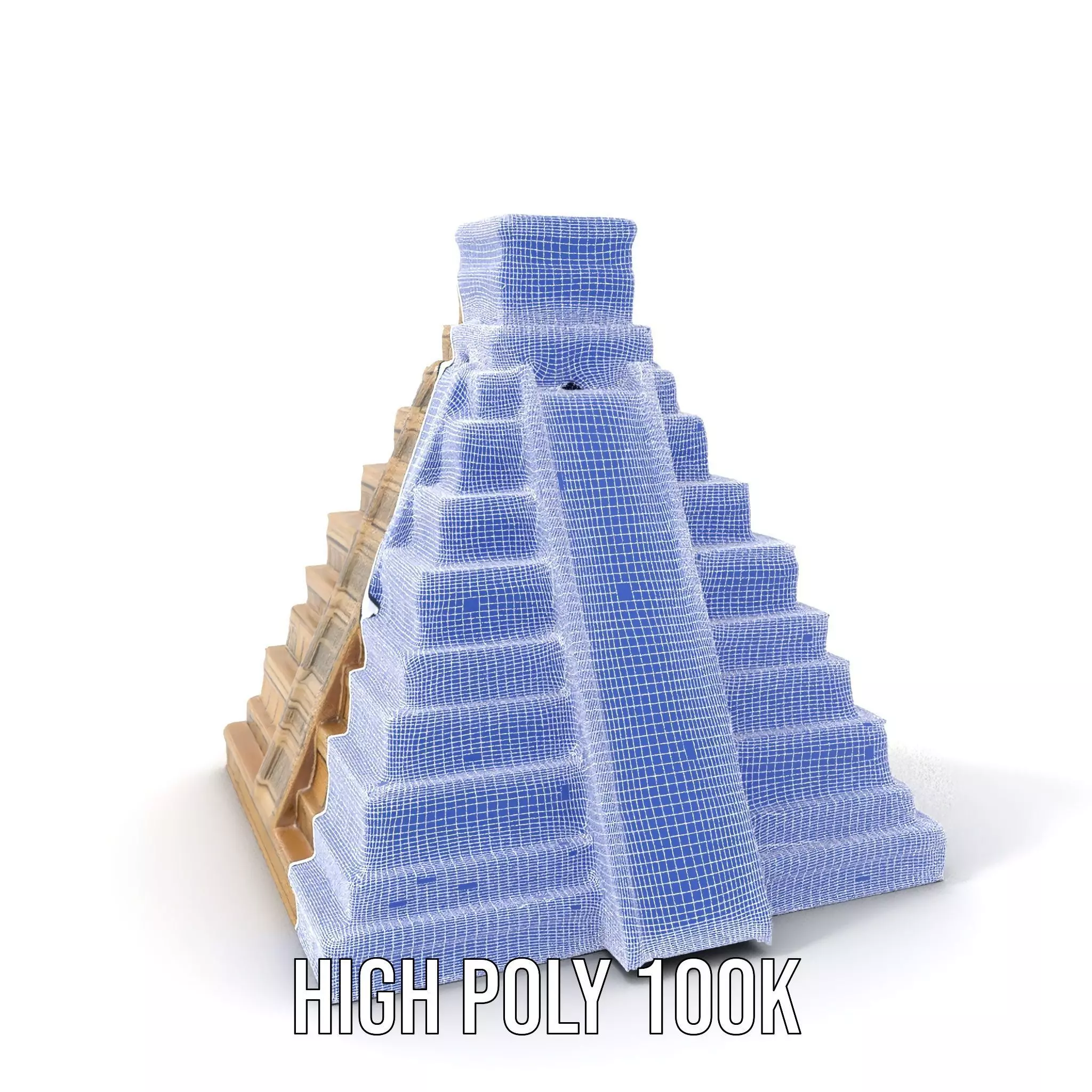 Ancient Stone Pyramid model pack Low-poly 3D model_4