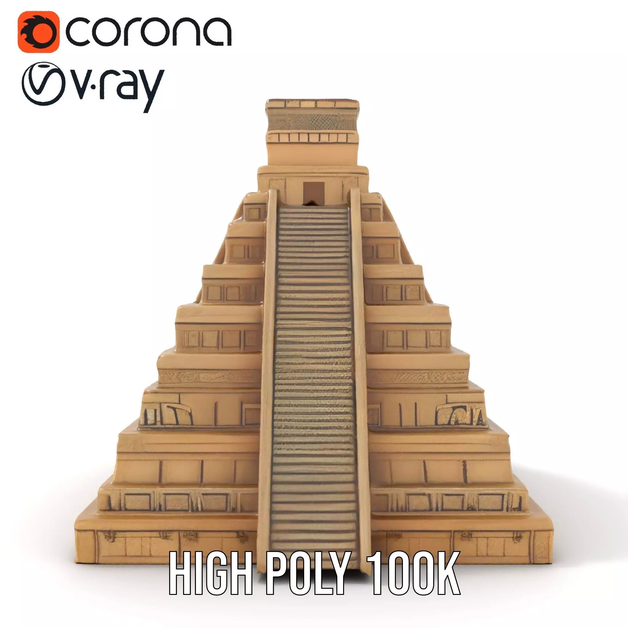 Ancient Stone Pyramid model pack Low-poly 3D model_32