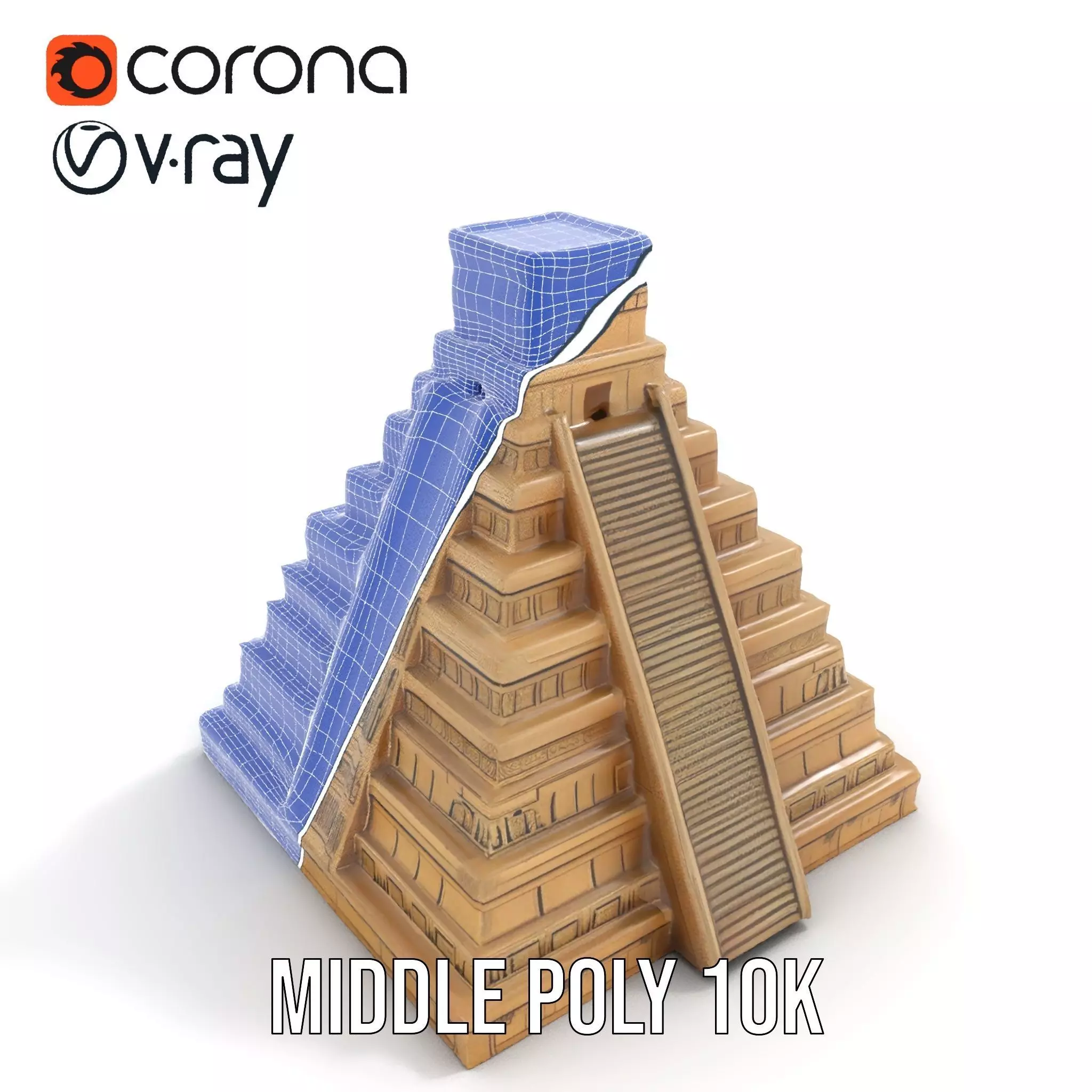 Ancient Stone Pyramid model pack Low-poly 3D model_23