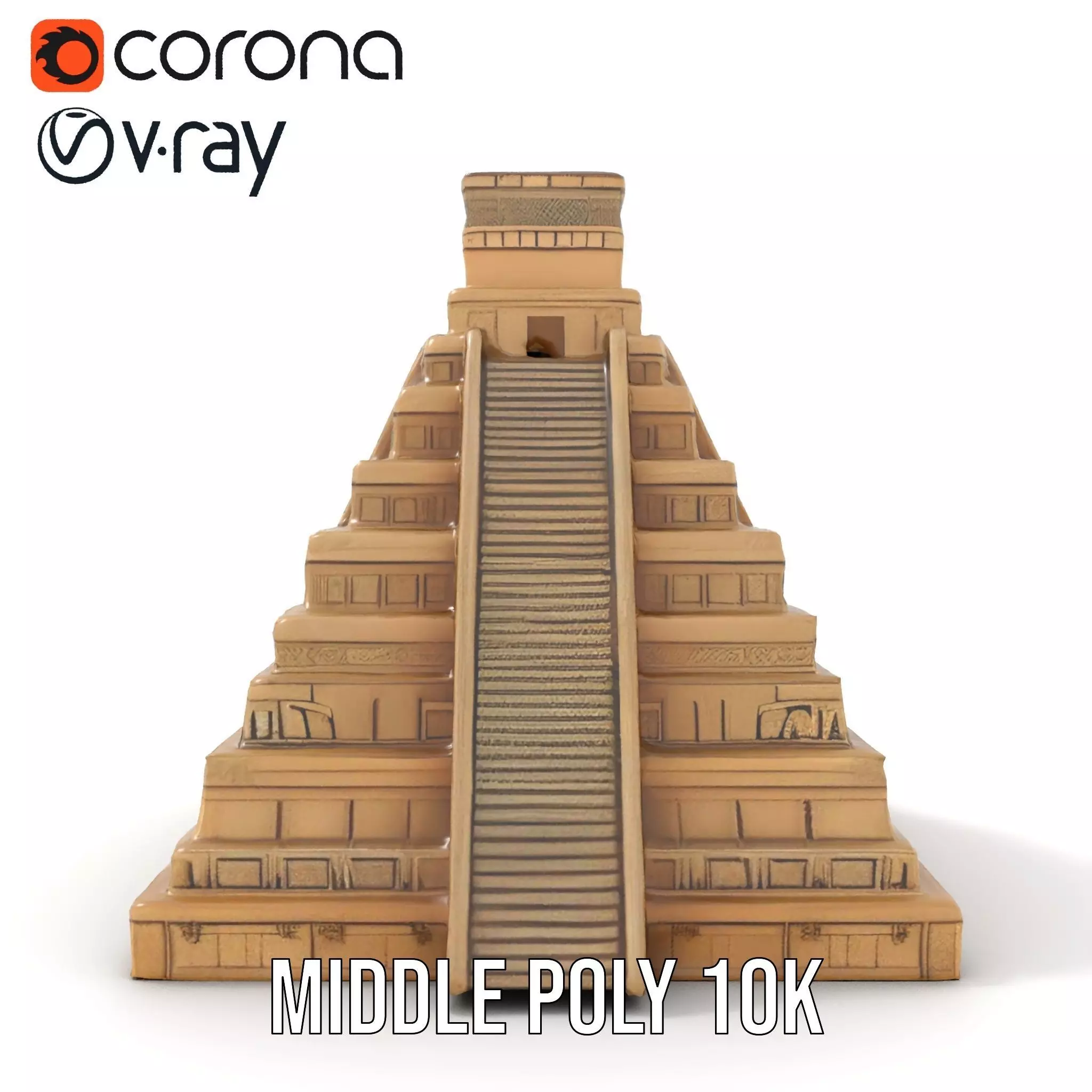 Ancient Stone Pyramid model pack Low-poly 3D model_5