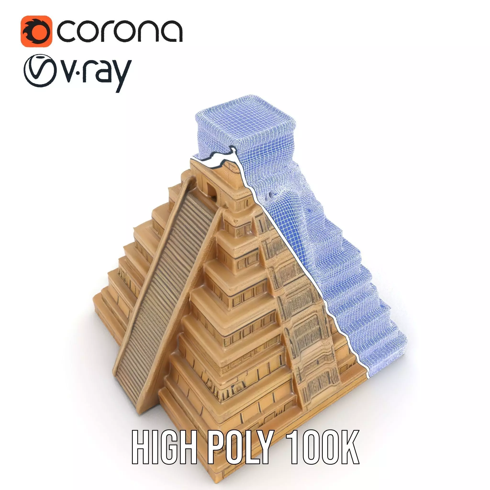 Ancient Stone Pyramid model pack Low-poly 3D model_34