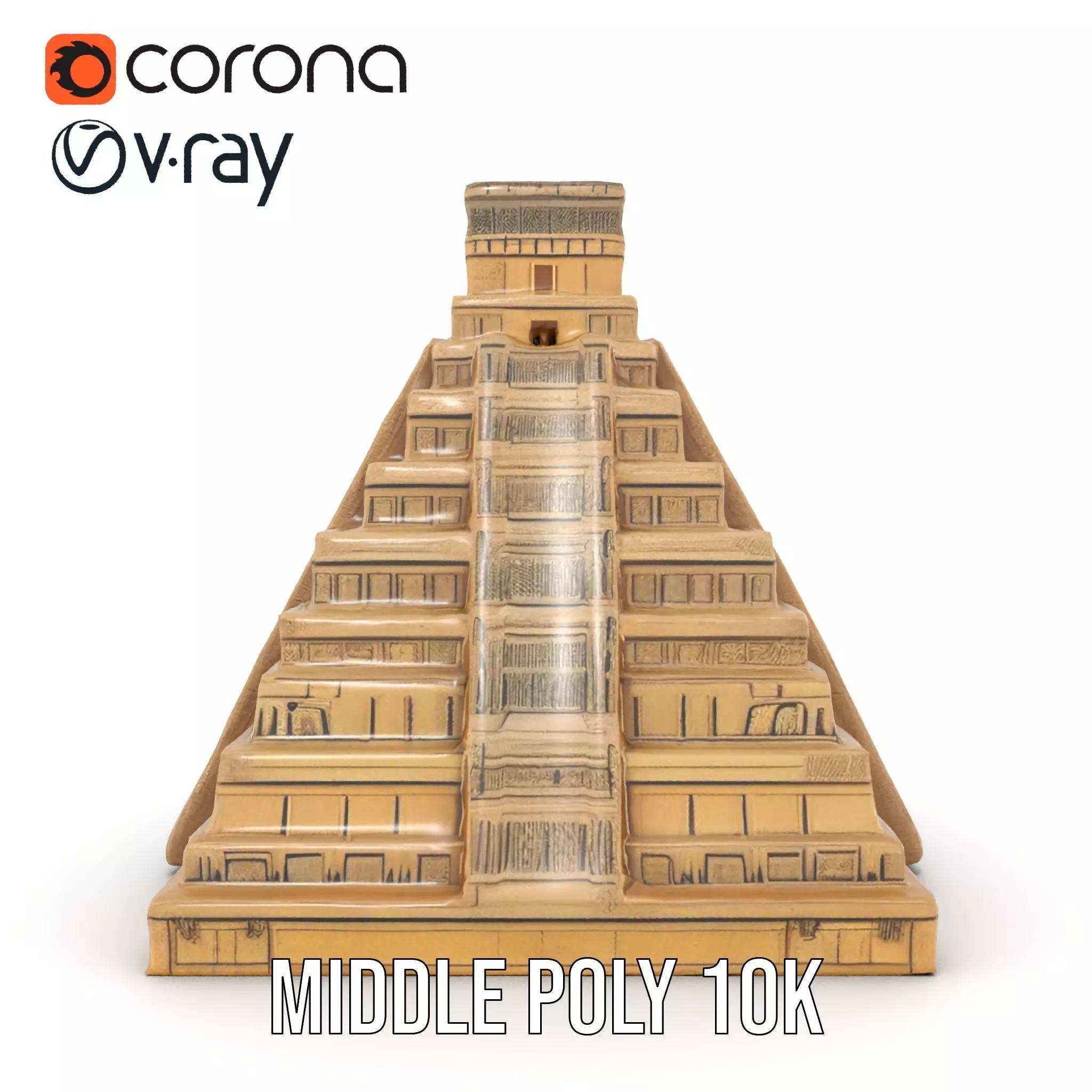 Ancient Stone Pyramid model pack Low-poly 3D model_26