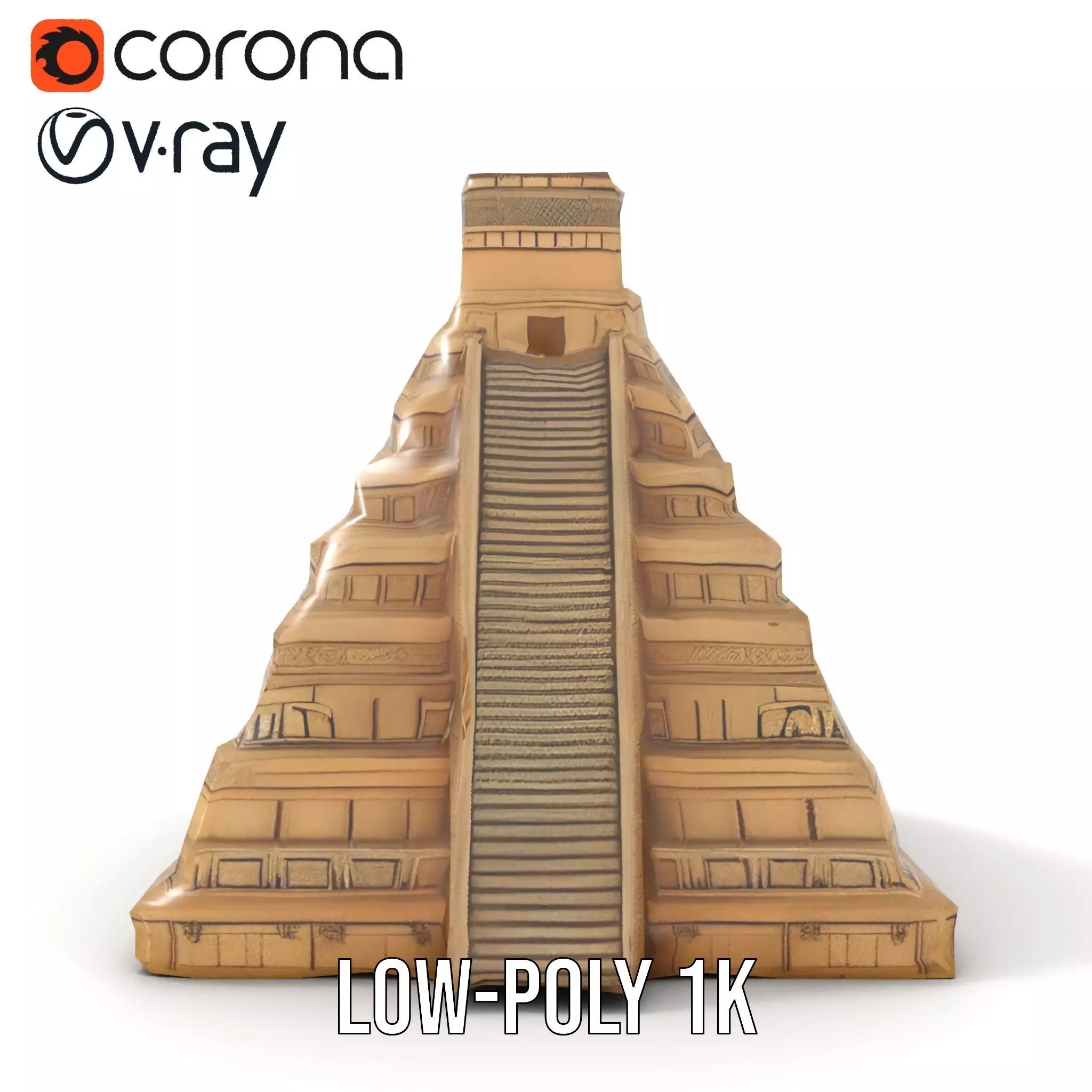 Ancient Stone Pyramid model pack Low-poly 3D model_24
