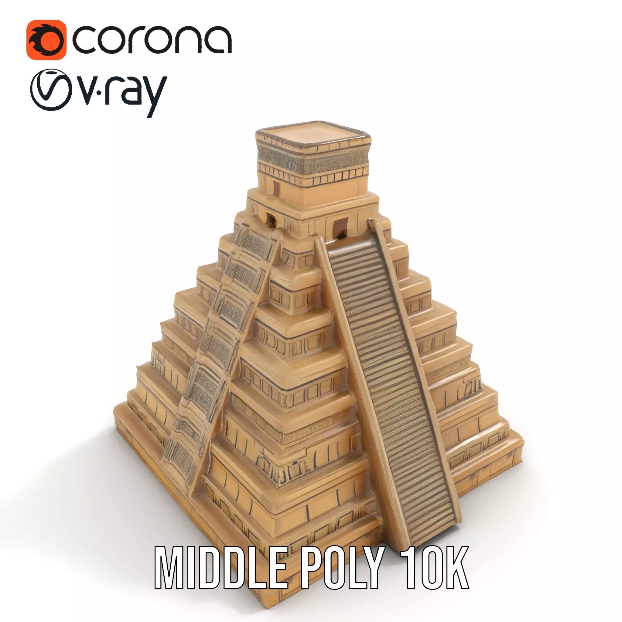 Ancient Stone Pyramid model pack Low-poly 3D model_13