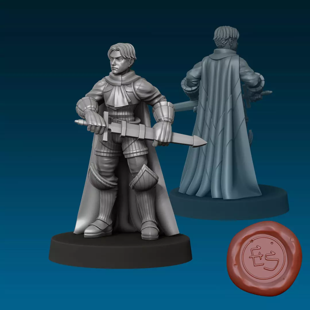 Wiegraf Folles - Final Fantasy Tactics - 32mm Miniature 3D print model_1