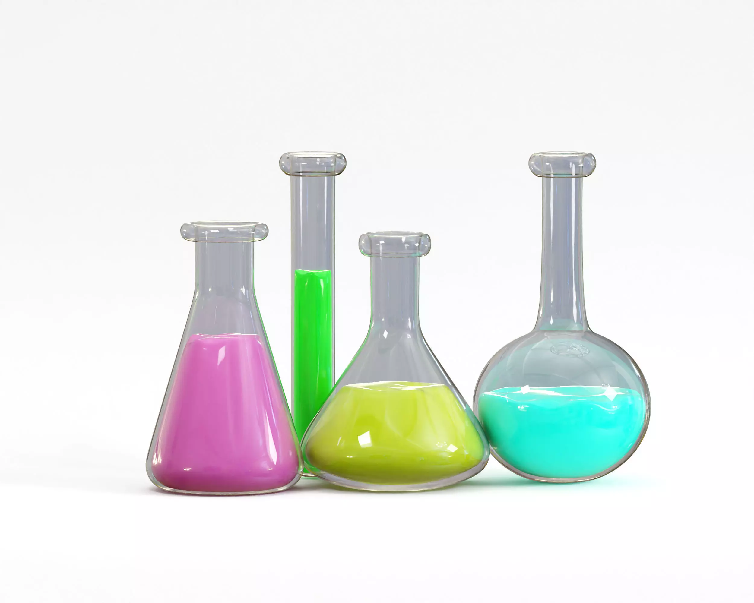 Chemistry Equipment Low-poly 3D model_0