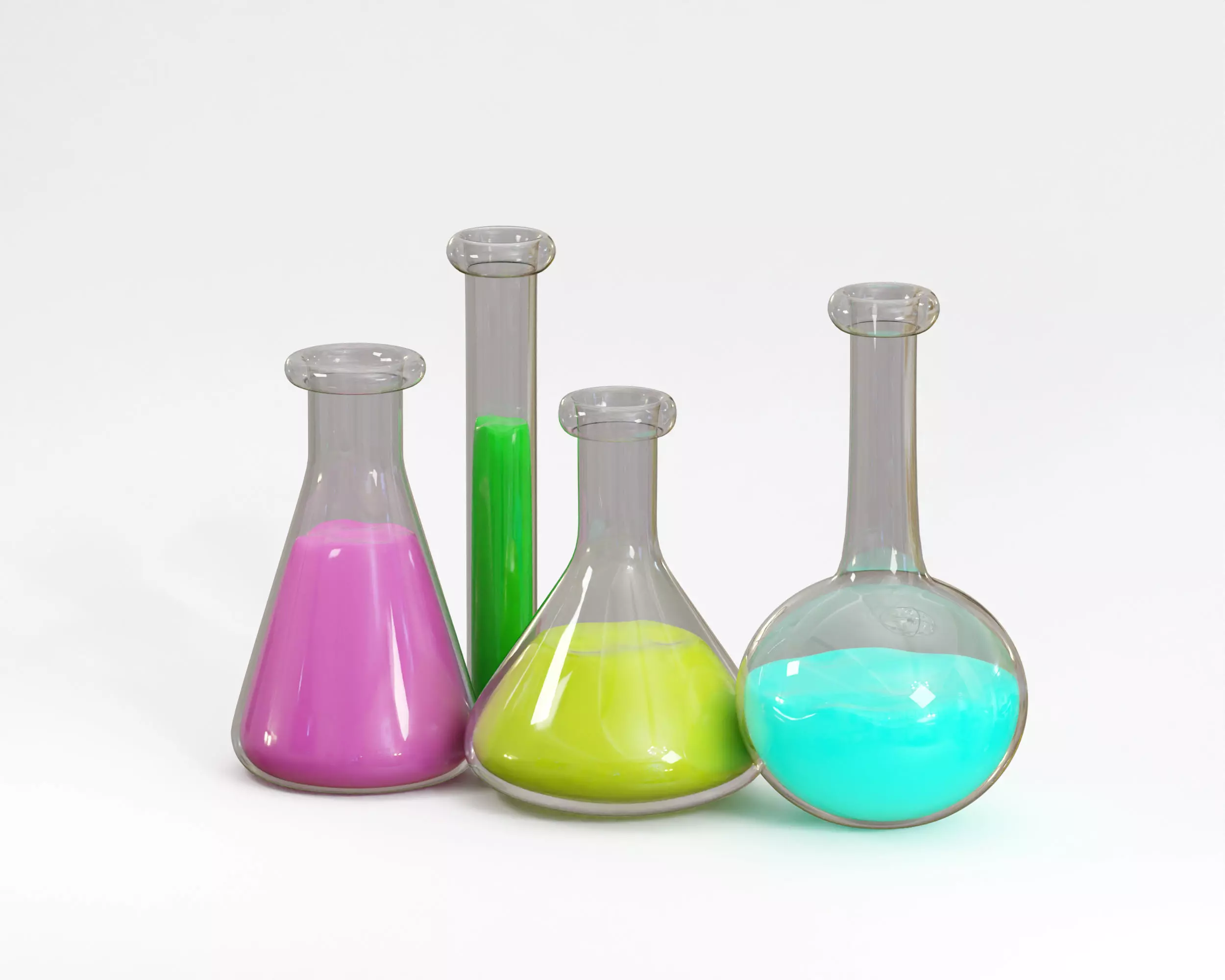 Chemistry Equipment Low-poly 3D model_2