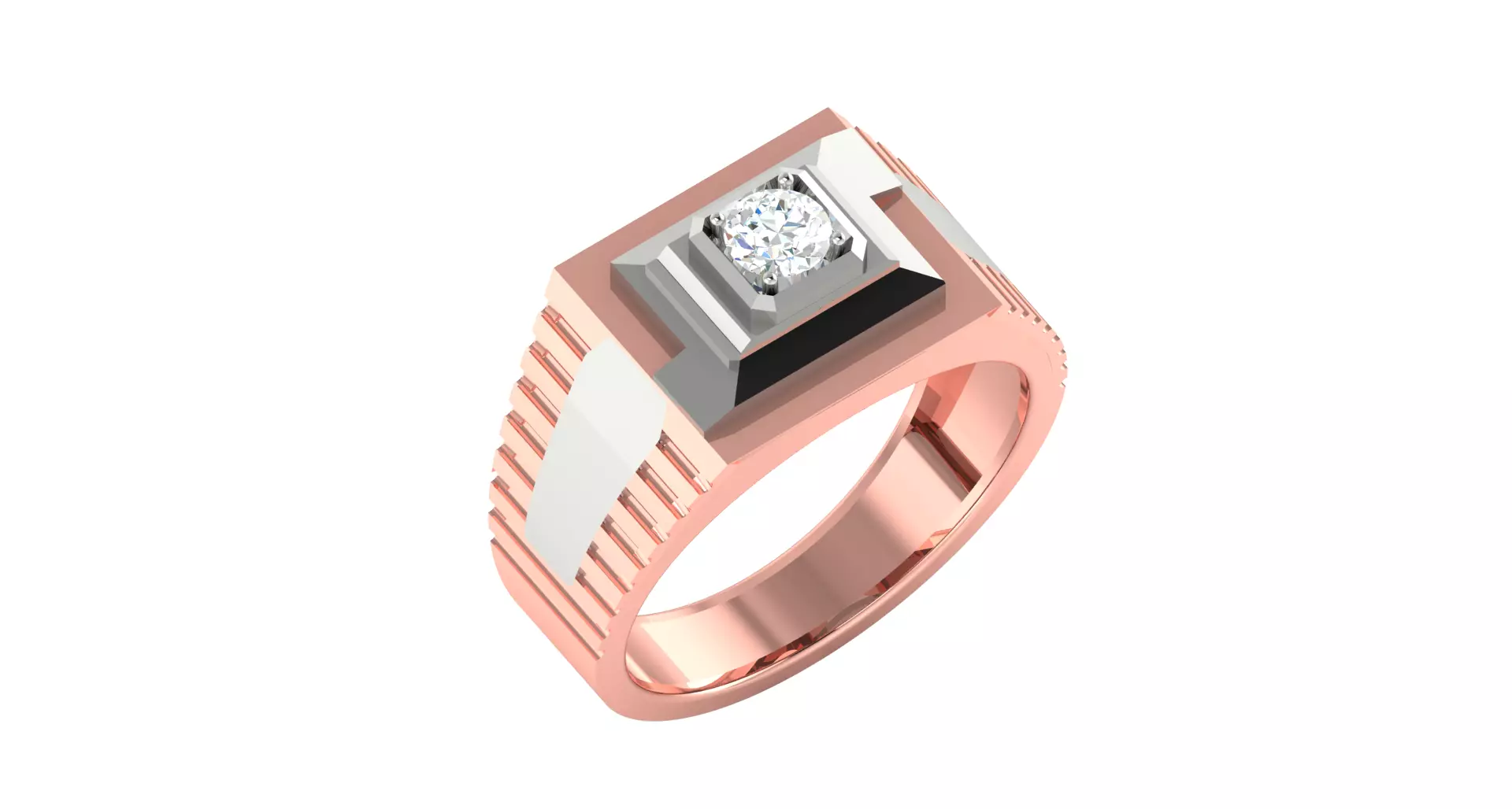 Mens Ring Render 3dm STL OBJ FBX Details 3D print model_0