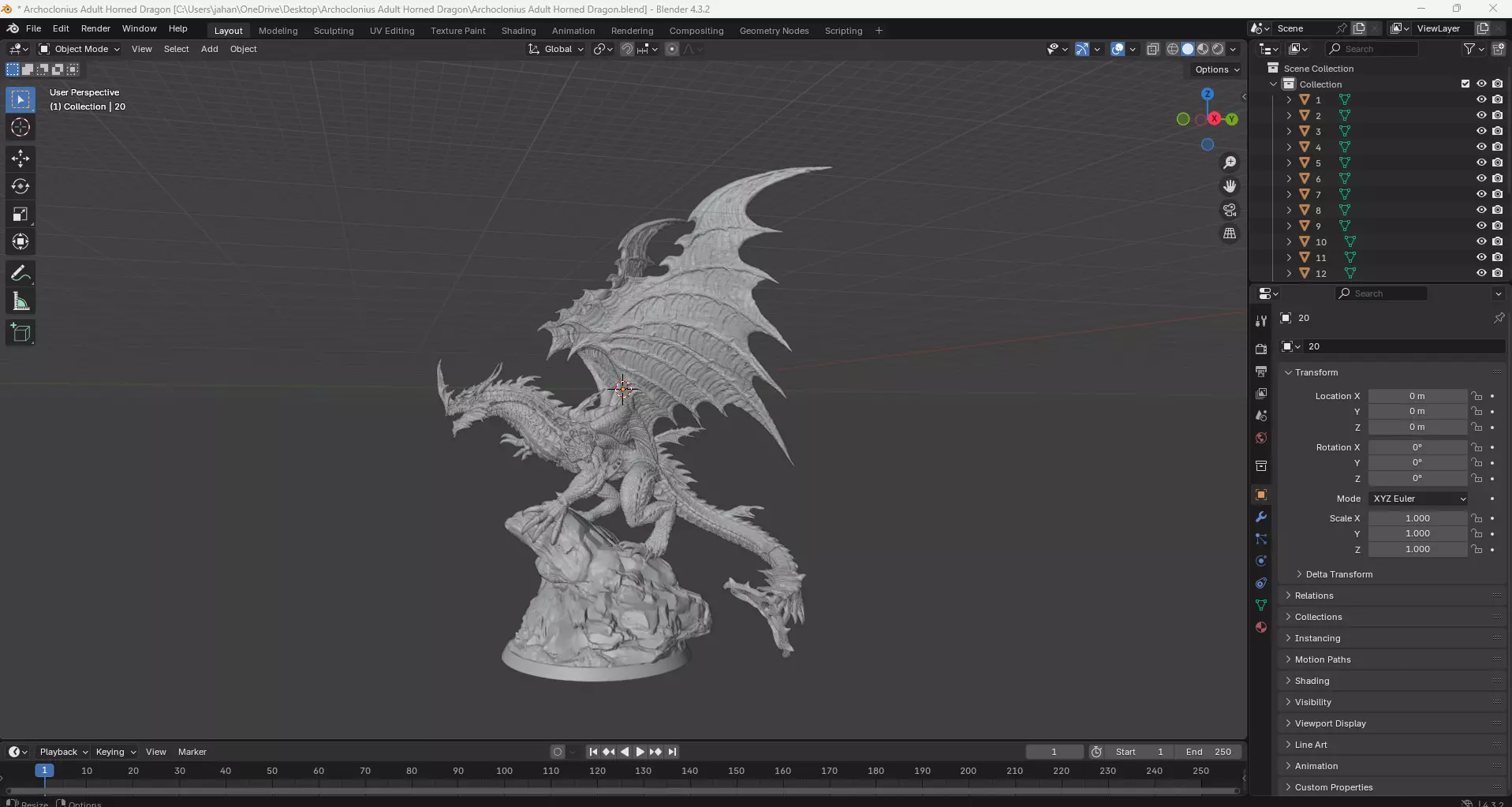 Adult Dragon 3D Print Model 3D print model_5