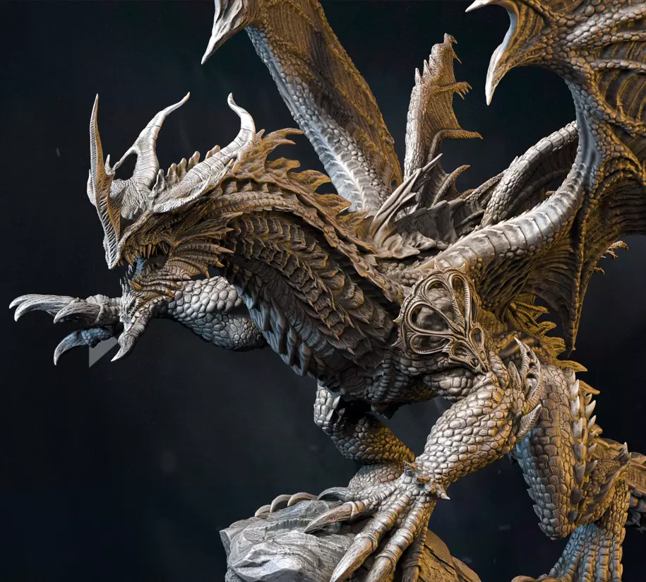 Adult Dragon 3D Print Model 3D print model_0
