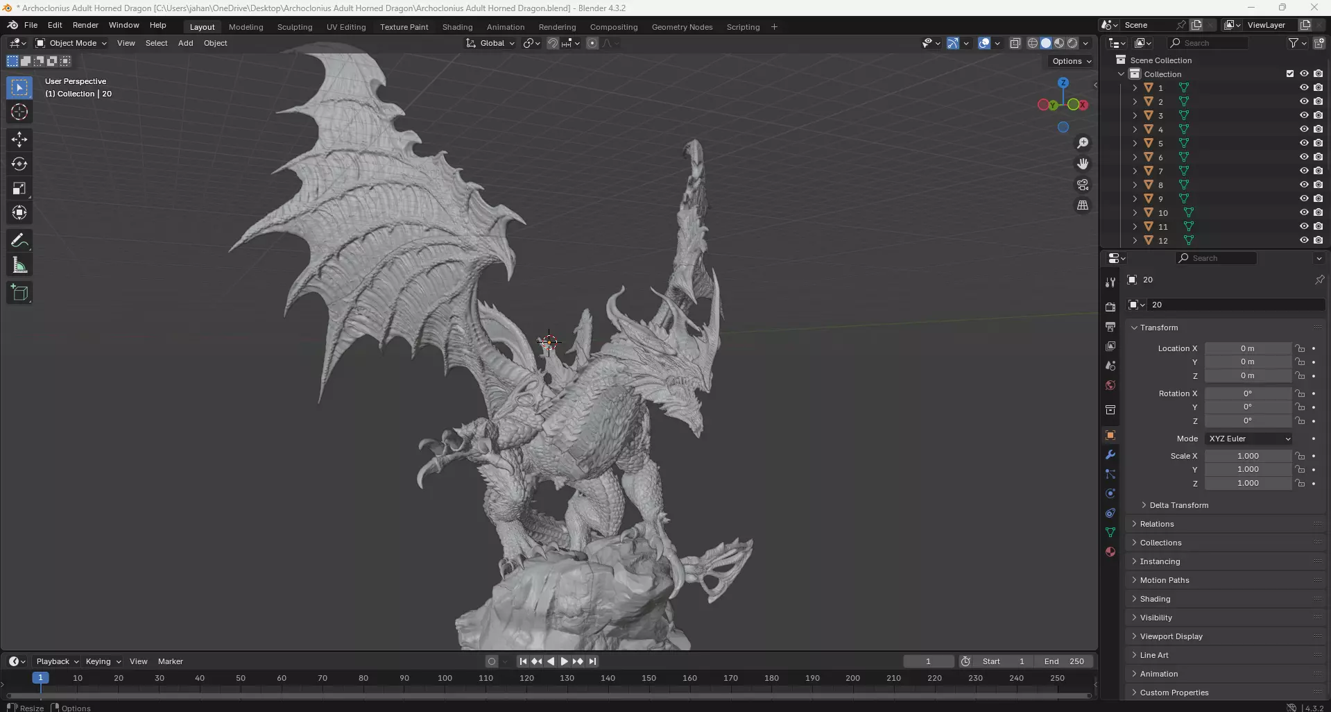Adult Dragon 3D Print Model 3D print model_7