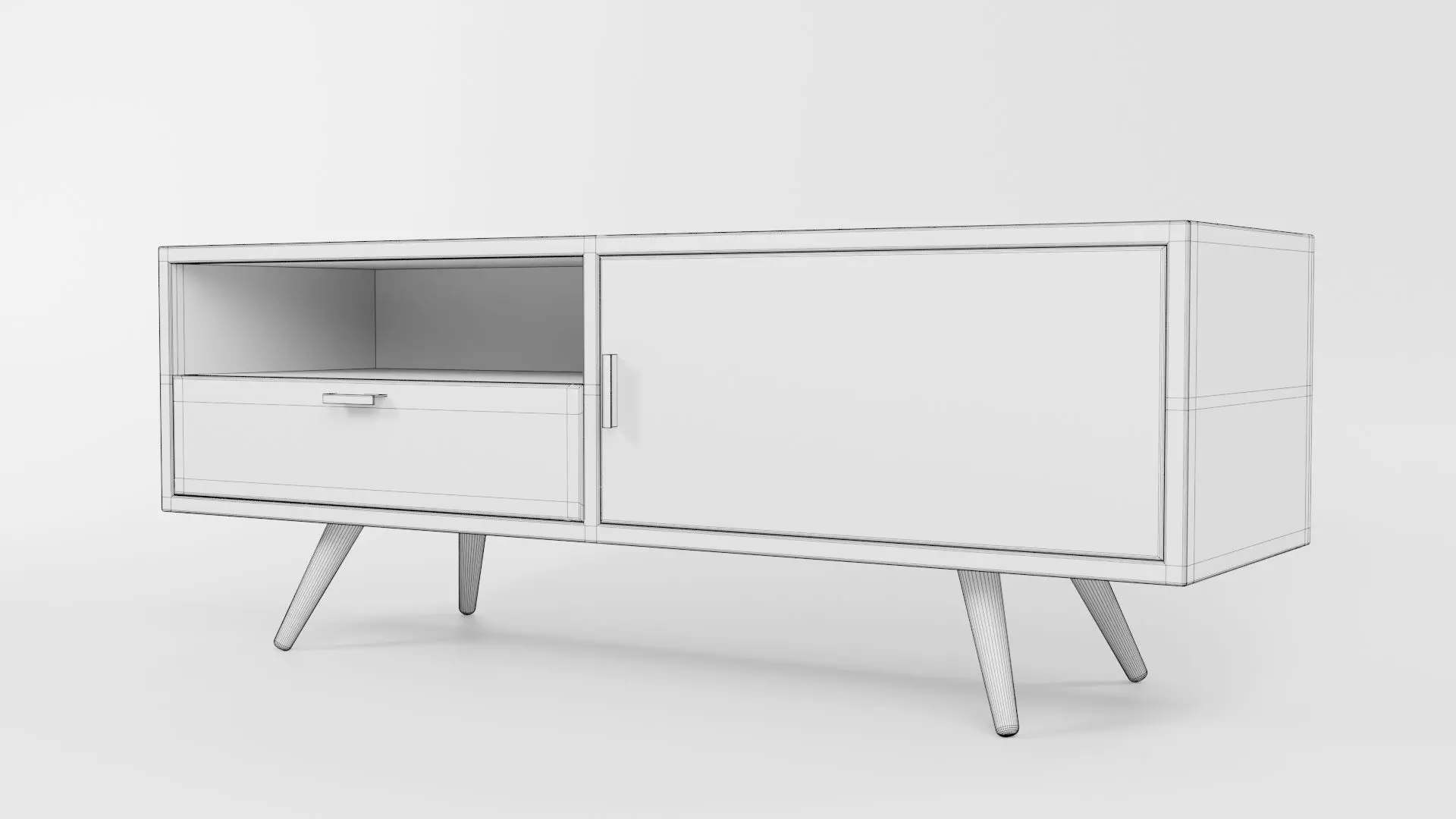 TV Rack CG65 3D model_5