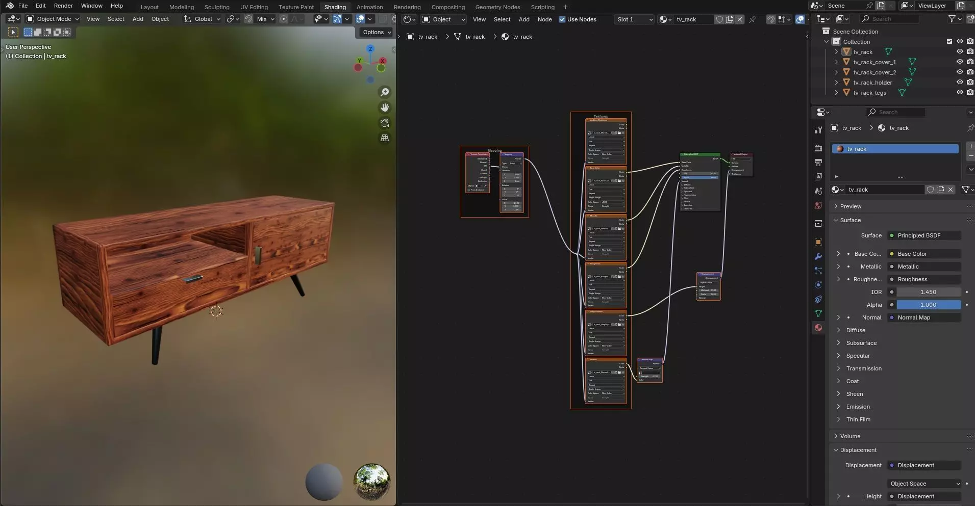TV Rack CG65 3D model_12