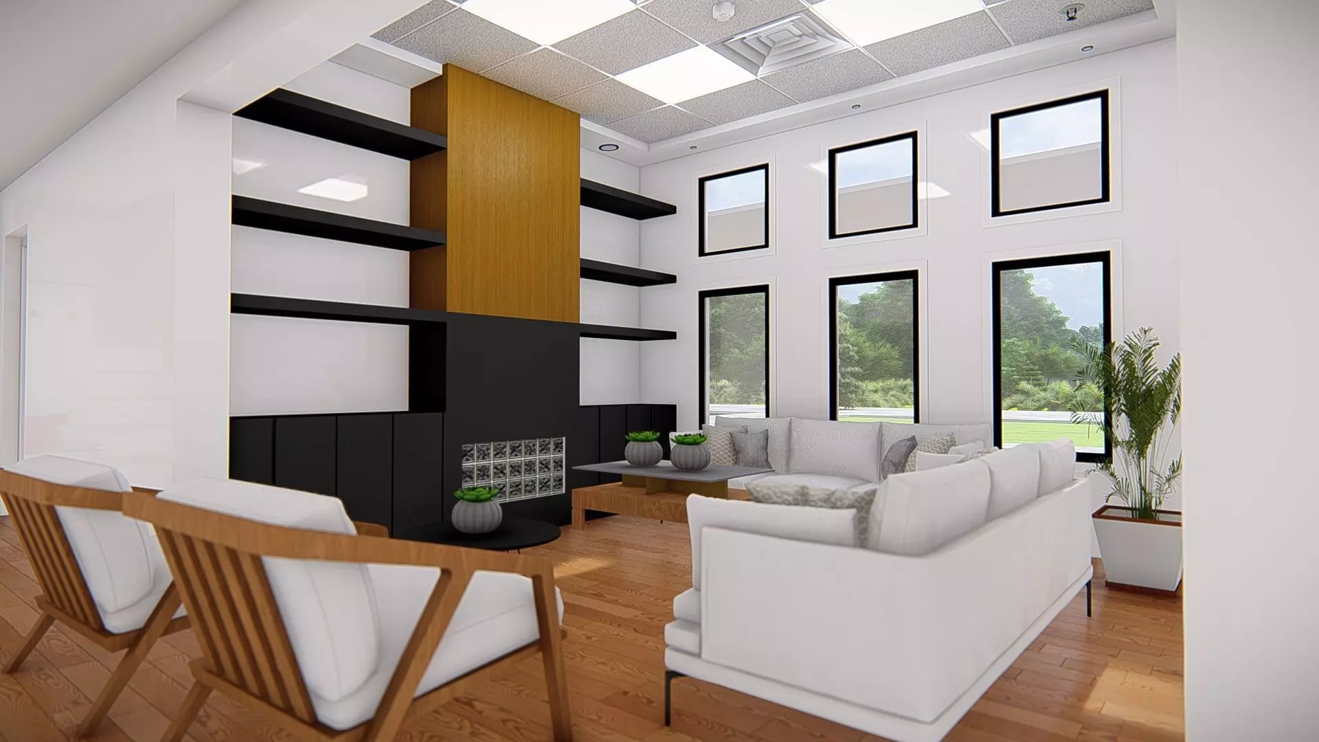 American Style House Exterior 3D Model Classic Residential Home 3D model_29