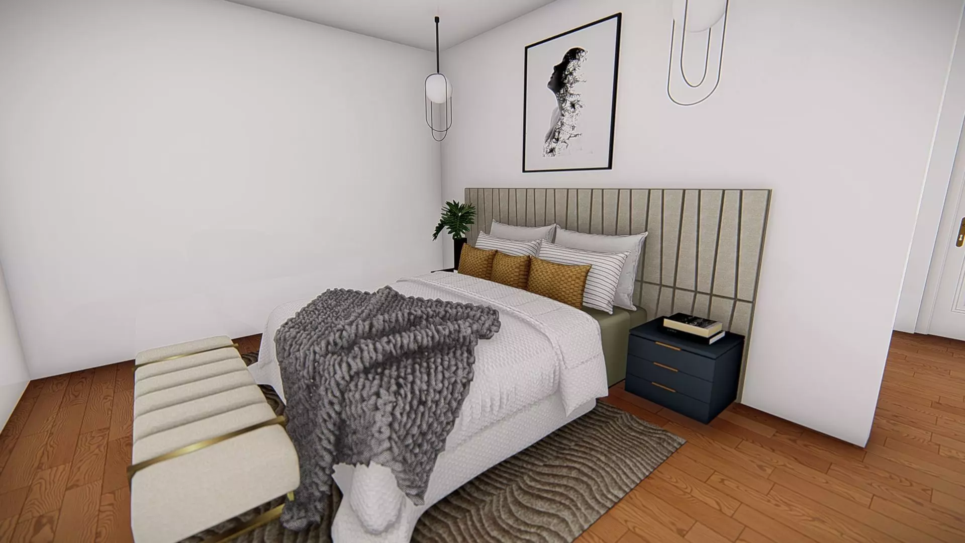 American Style House Exterior 3D Model Classic Residential Home 3D model_22