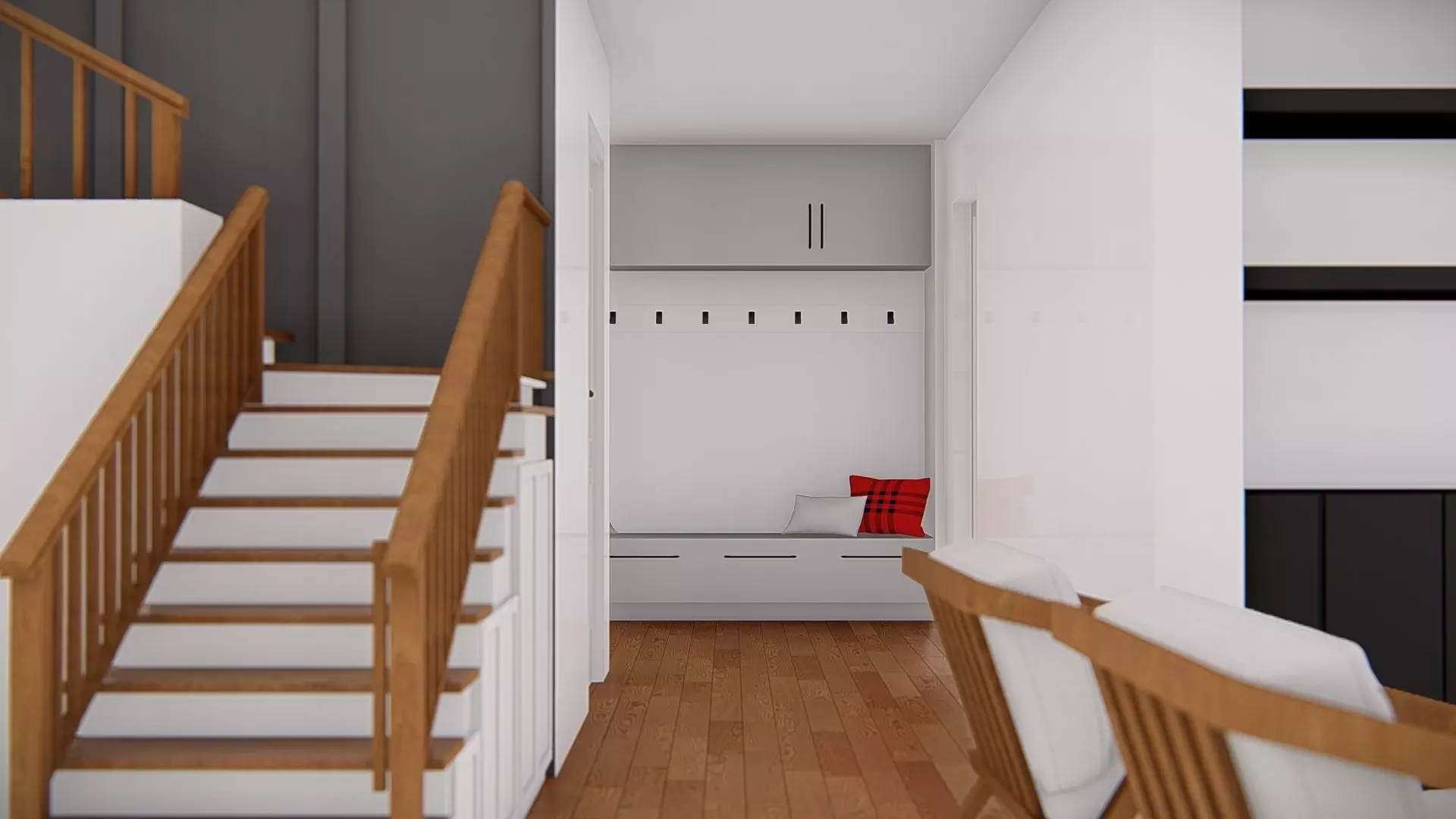 American Style House Exterior 3D Model Classic Residential Home 3D model_30