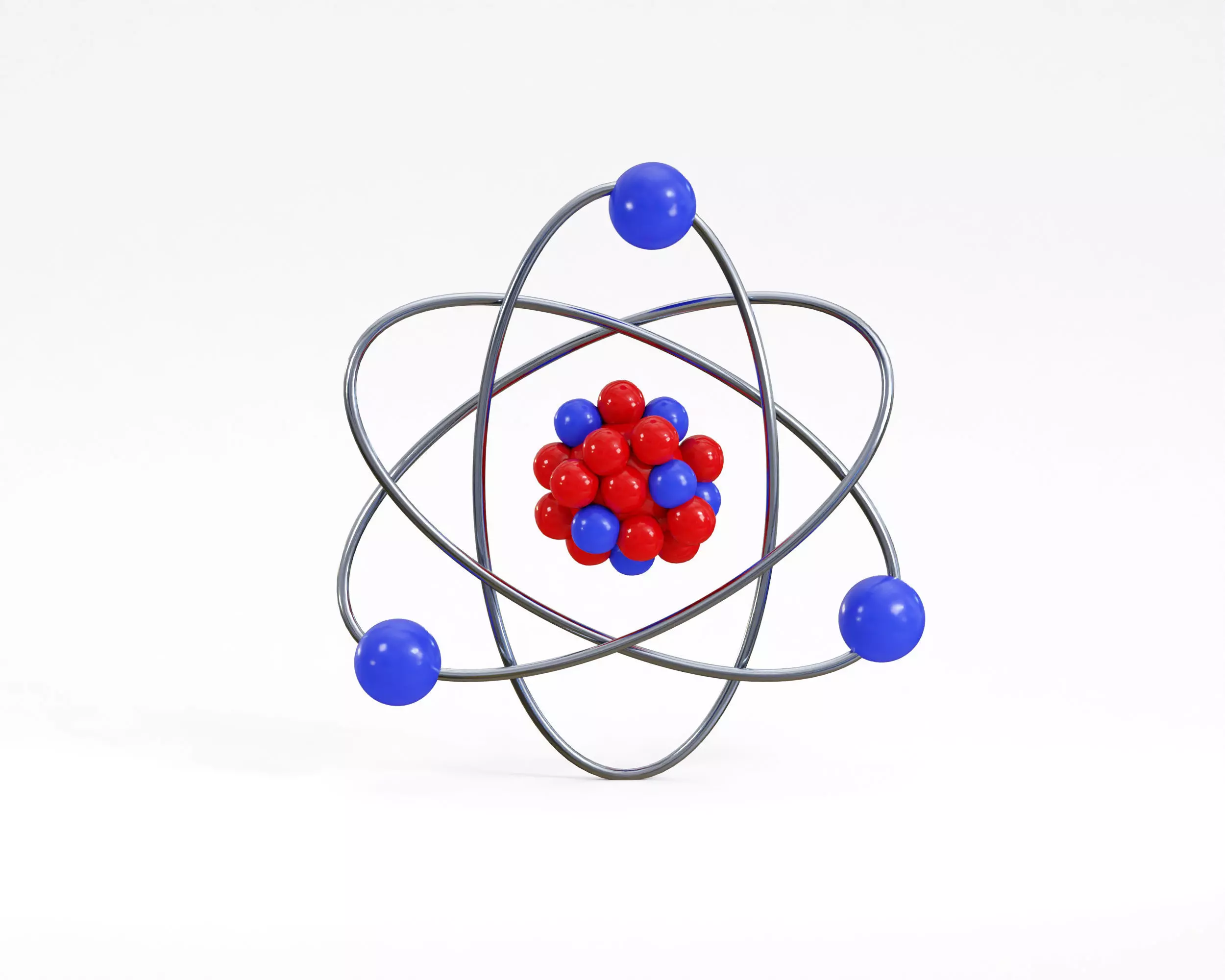 Rutherford Atomic Atom Low-poly 3D model_0