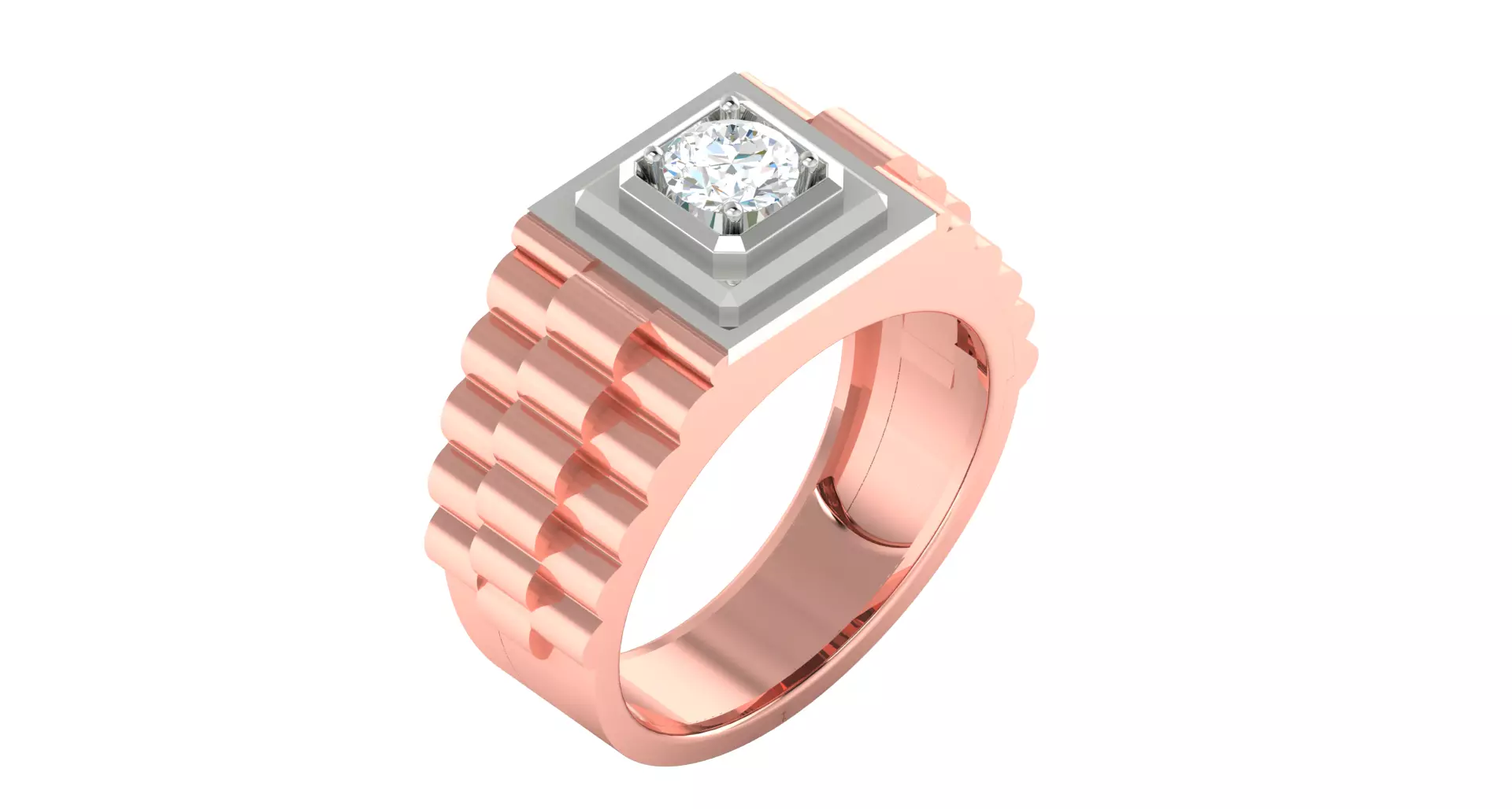 Mens Ring Render 3dm STL OBJ FBX Details 3D print model_0