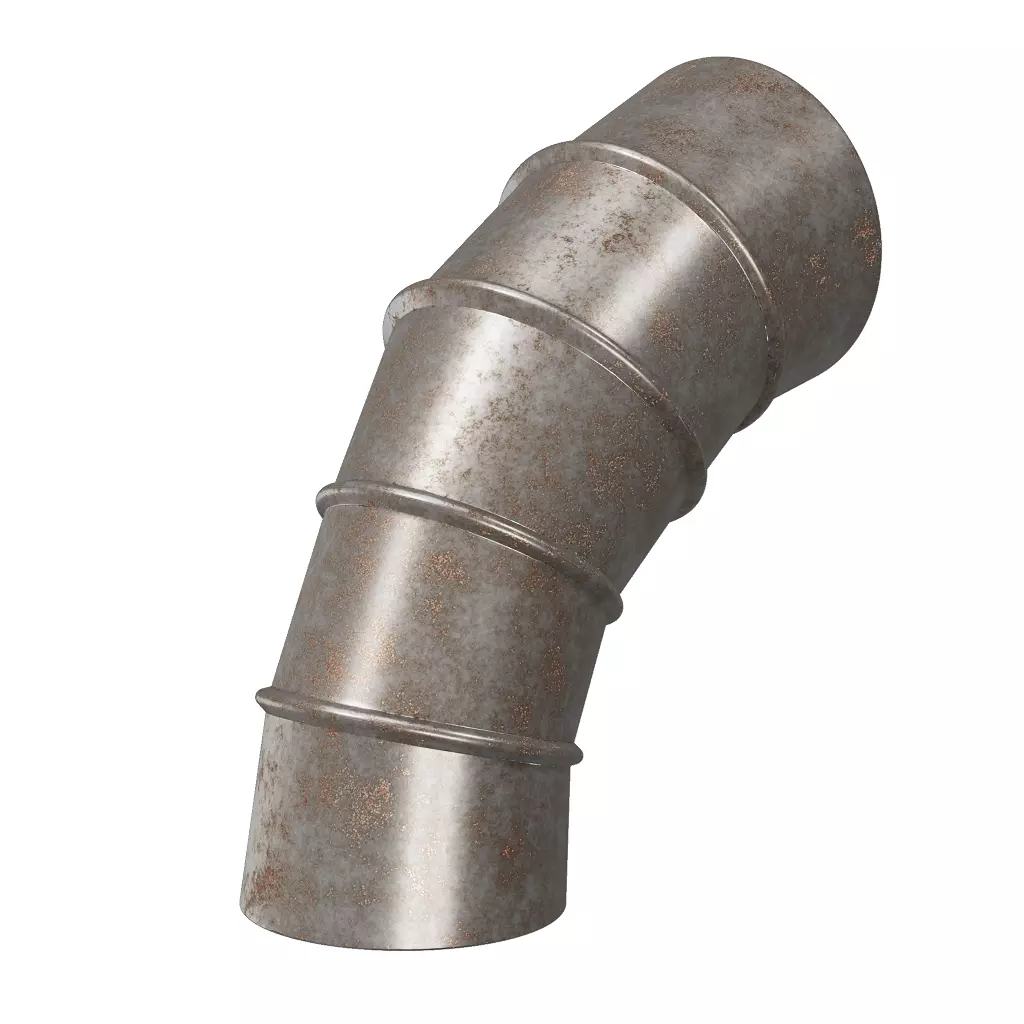 Rusty HVAC Elbow Air Duct 3D model_1