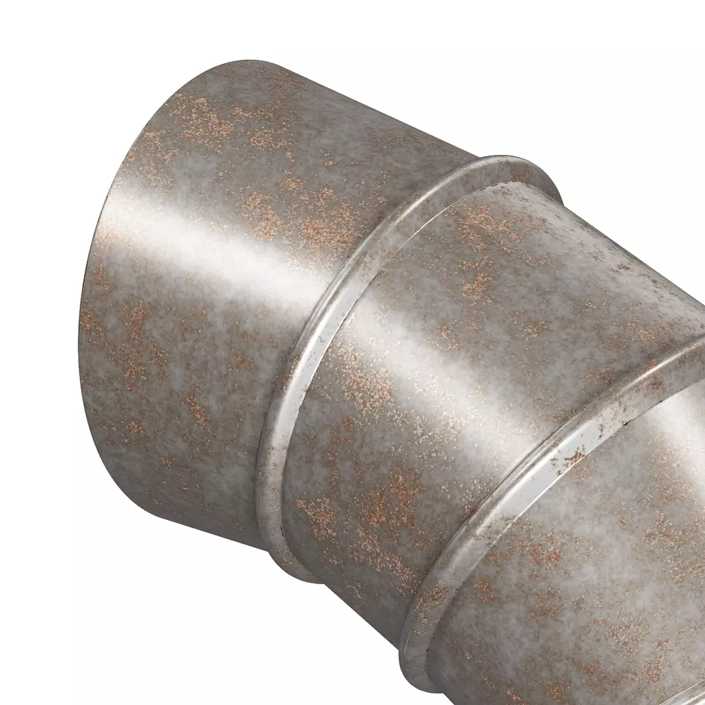 Rusty HVAC Elbow Air Duct 3D model_3