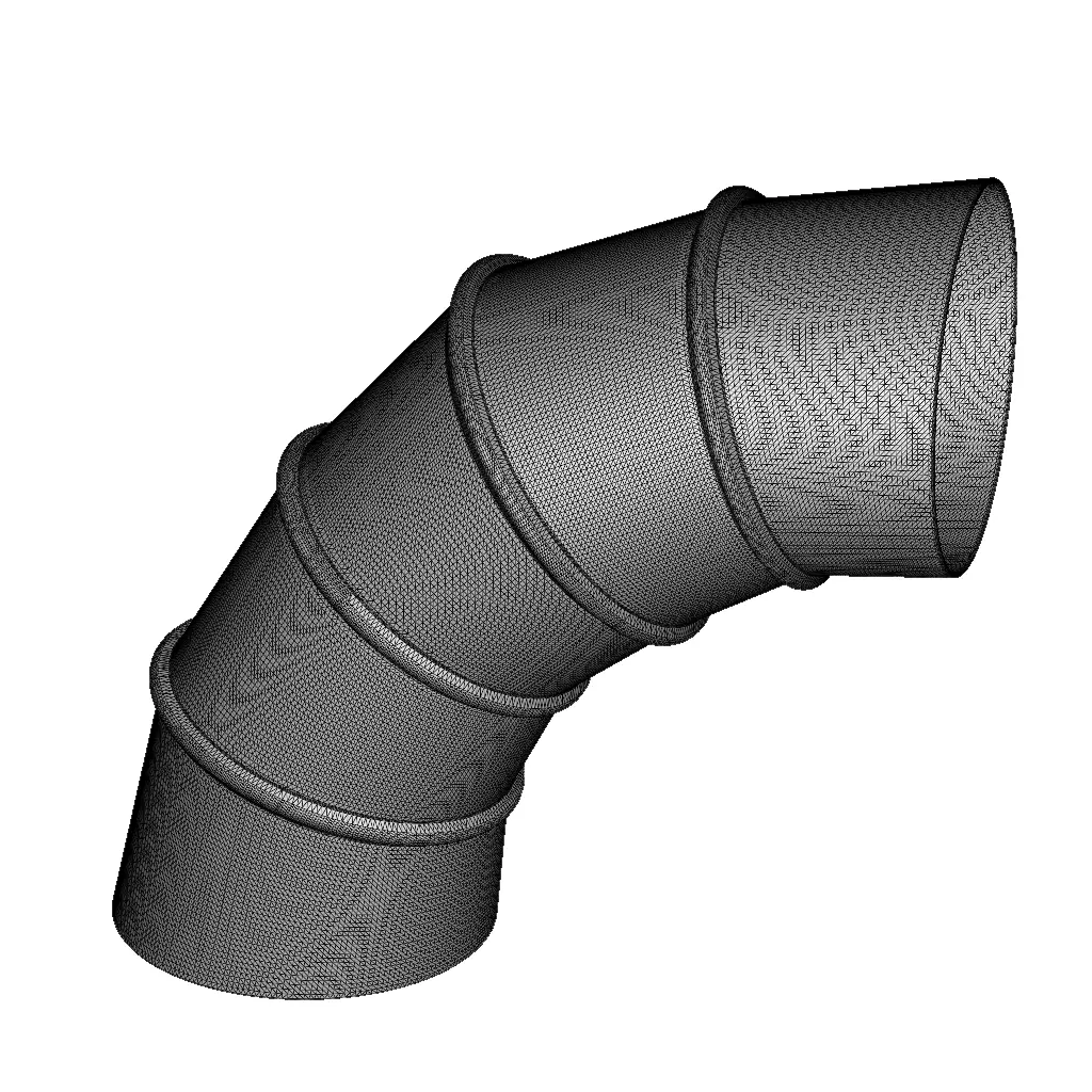 Rusty HVAC Elbow Air Duct 3D model_4