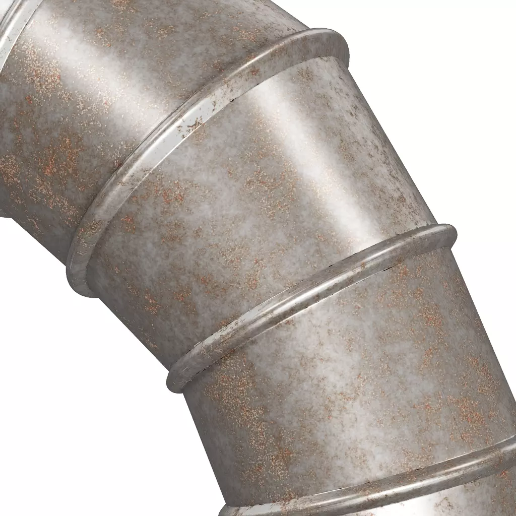Rusty HVAC Elbow Air Duct 3D model_2