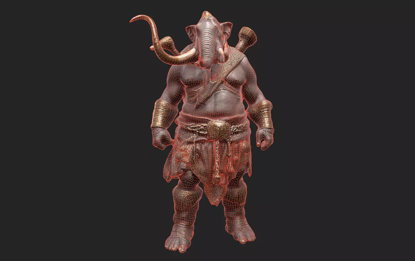 Animal Warrior Pack 4 Low-poly 3D model_48