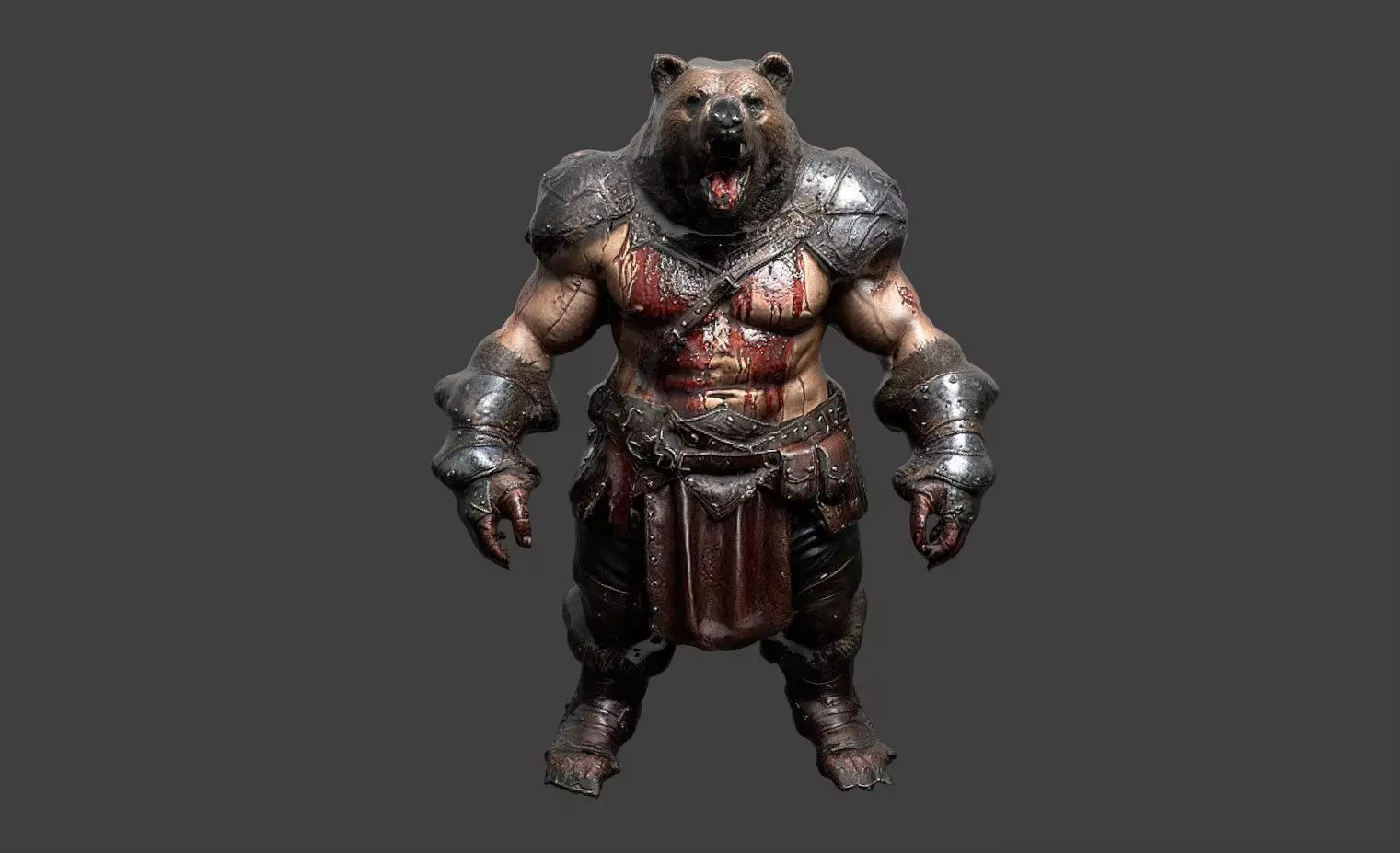 Animal Warrior Pack 4 Low-poly 3D model_4